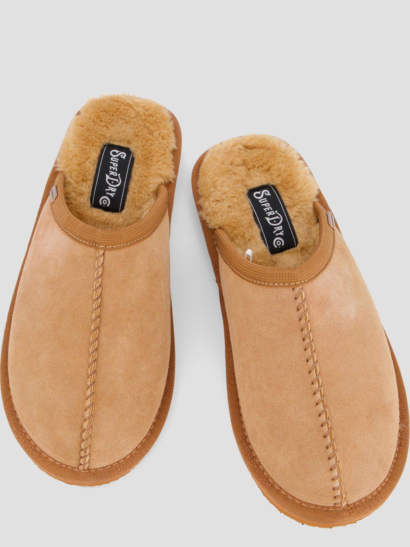 Image 3 of 7 of Superdry Faux Suede Mule Slipper - Brown