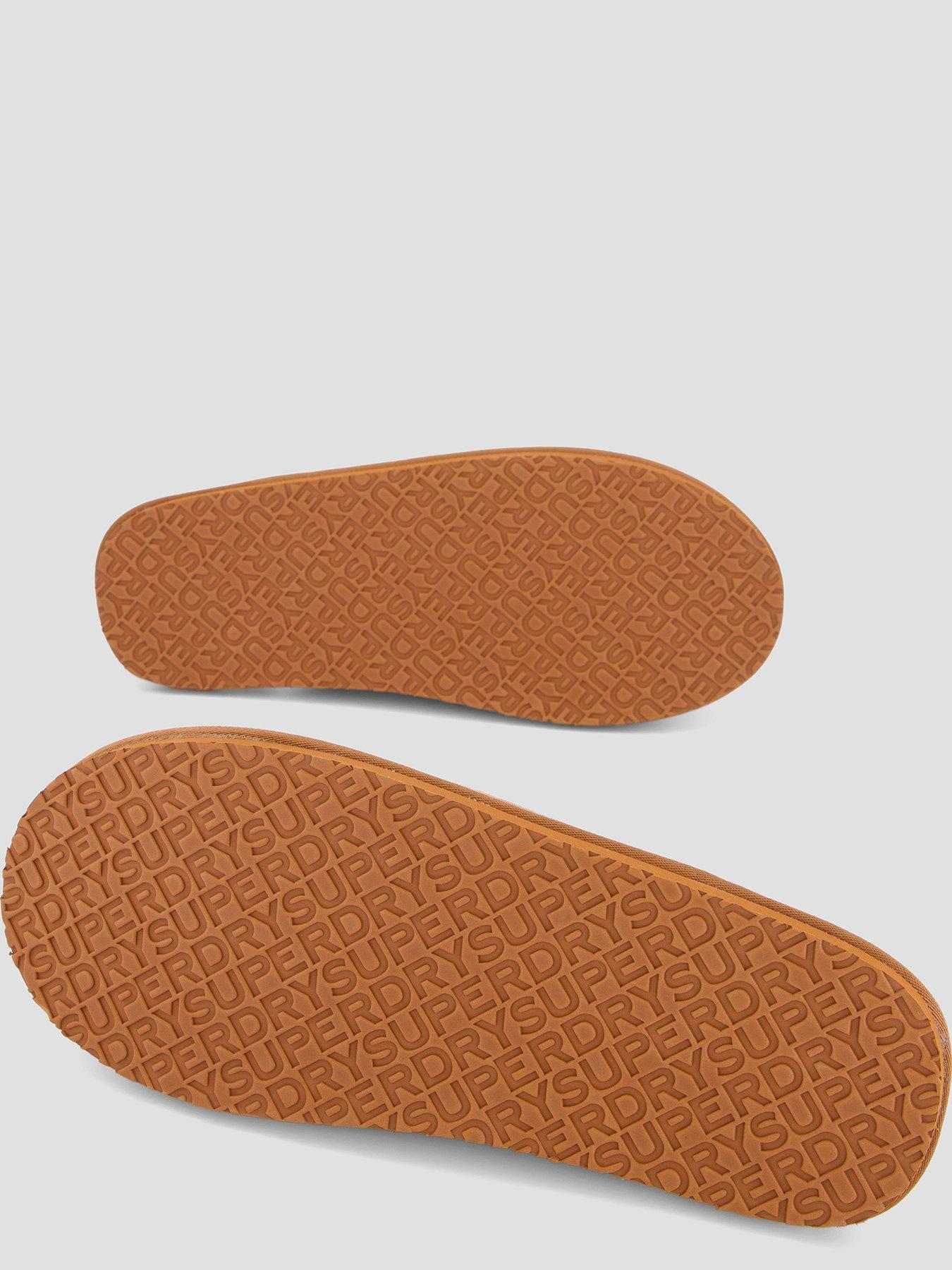 Image 4 of 7 of Superdry Faux Suede Mule Slipper - Brown