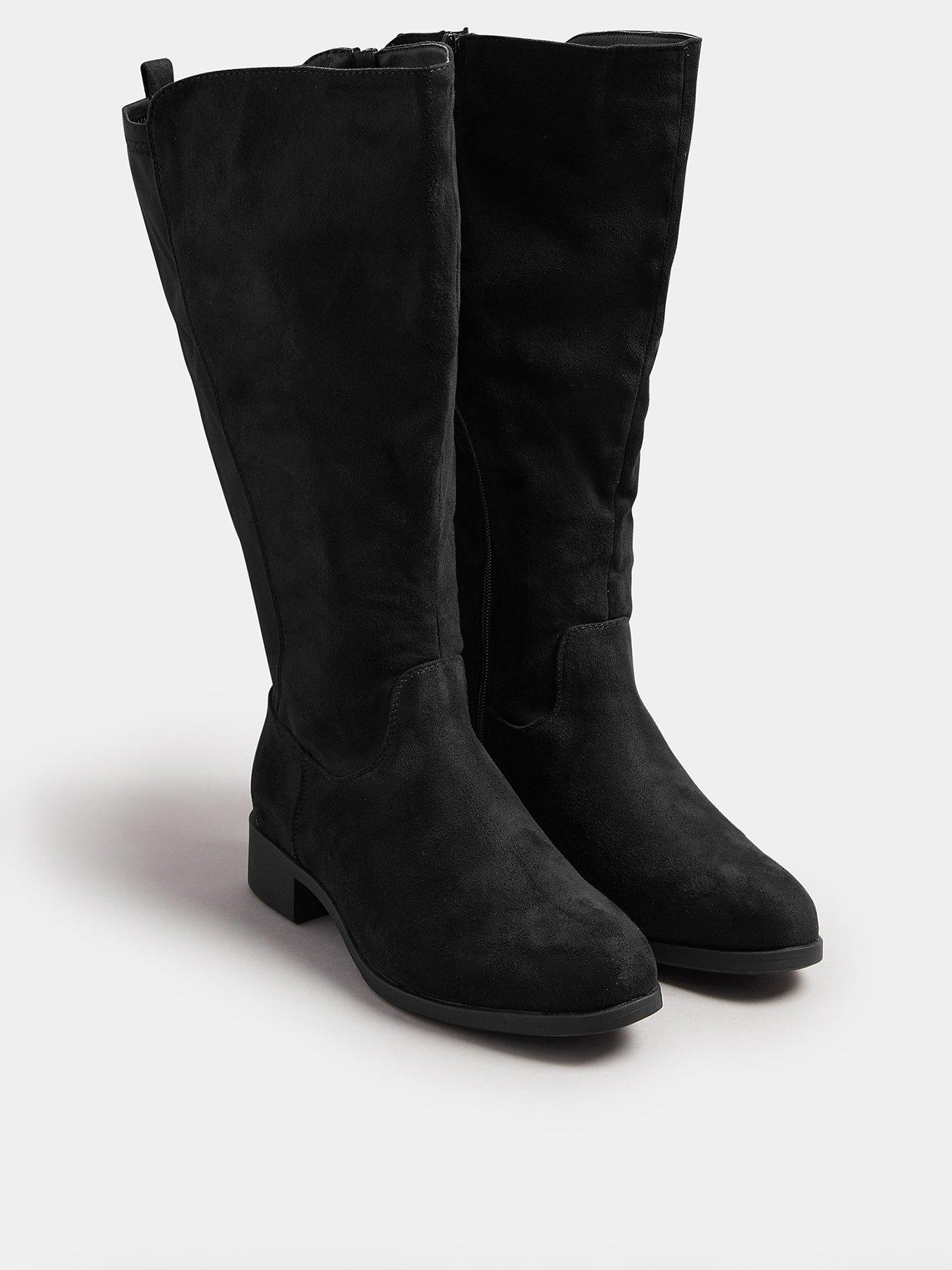 Image 2 of 4 of Yours Extra Wide Fit Stretch Knee High Boot - Black