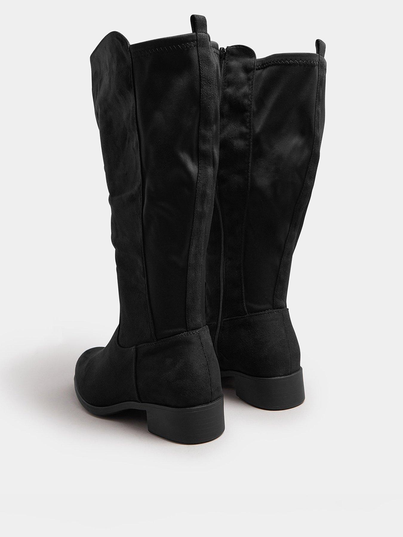 Image 3 of 4 of Yours Extra Wide Fit Stretch Knee High Boot - Black