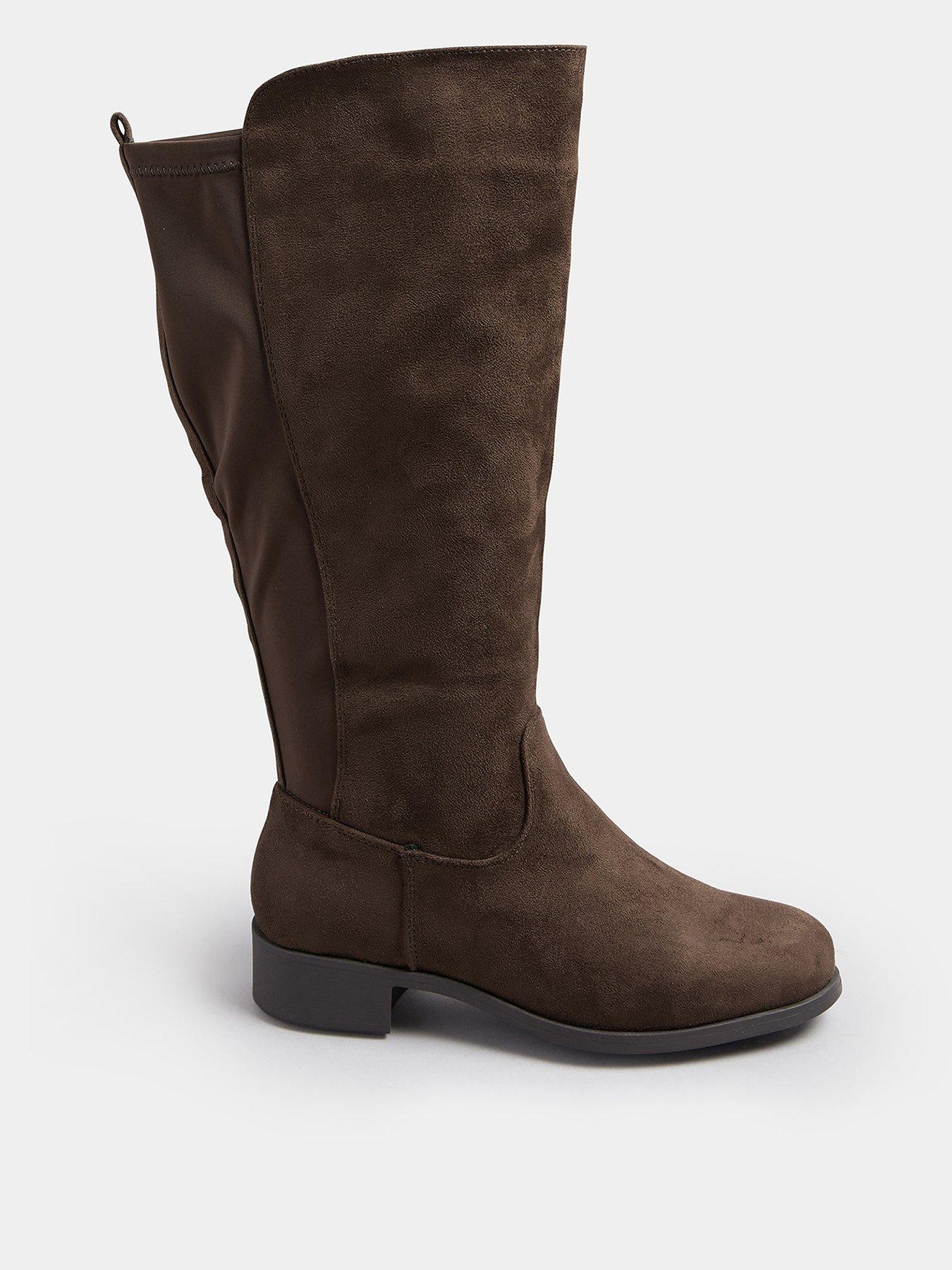 undefined Extra Wide Fit Stretch Knee High Boot - Brown