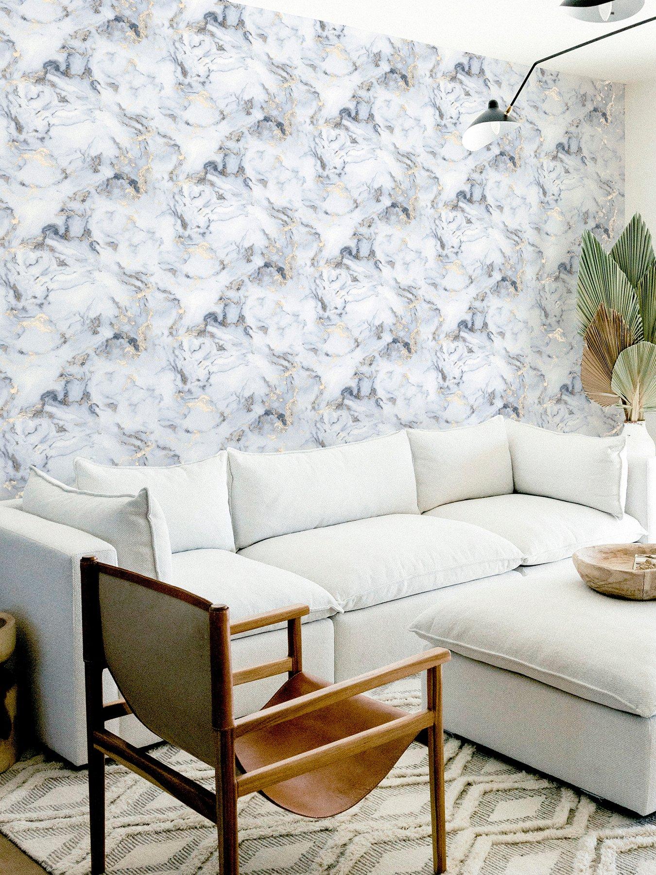 undefined Bahia Marble Mono Gold Wallpaper
