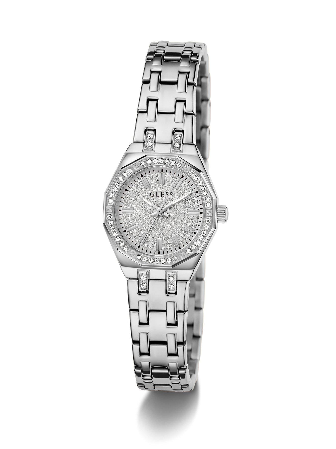 Image 2 of 5 of Guess stainless steel Ladies watch with crystal detail dial and stainless steel bracelet