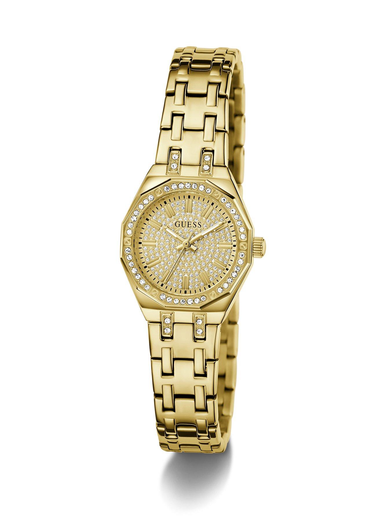 Image 5 of 5 of Guess gold tone Ladies watch with glitz dial and gold tone bracelet