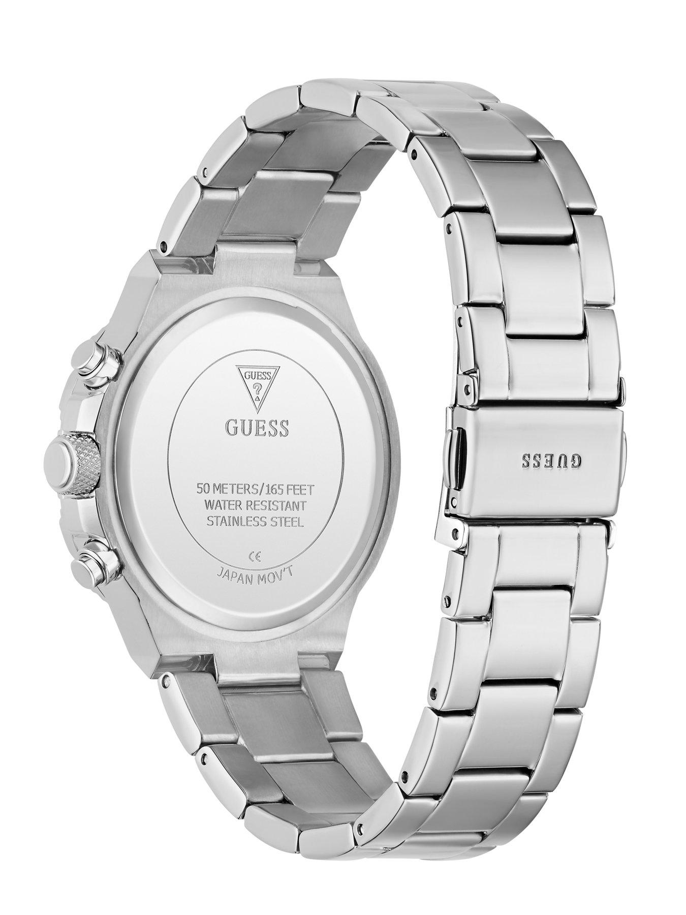 Image 3 of 5 of Guess stainless steel Ladies watch with pink ombre glitz dial and stainless steel stone set bracelet