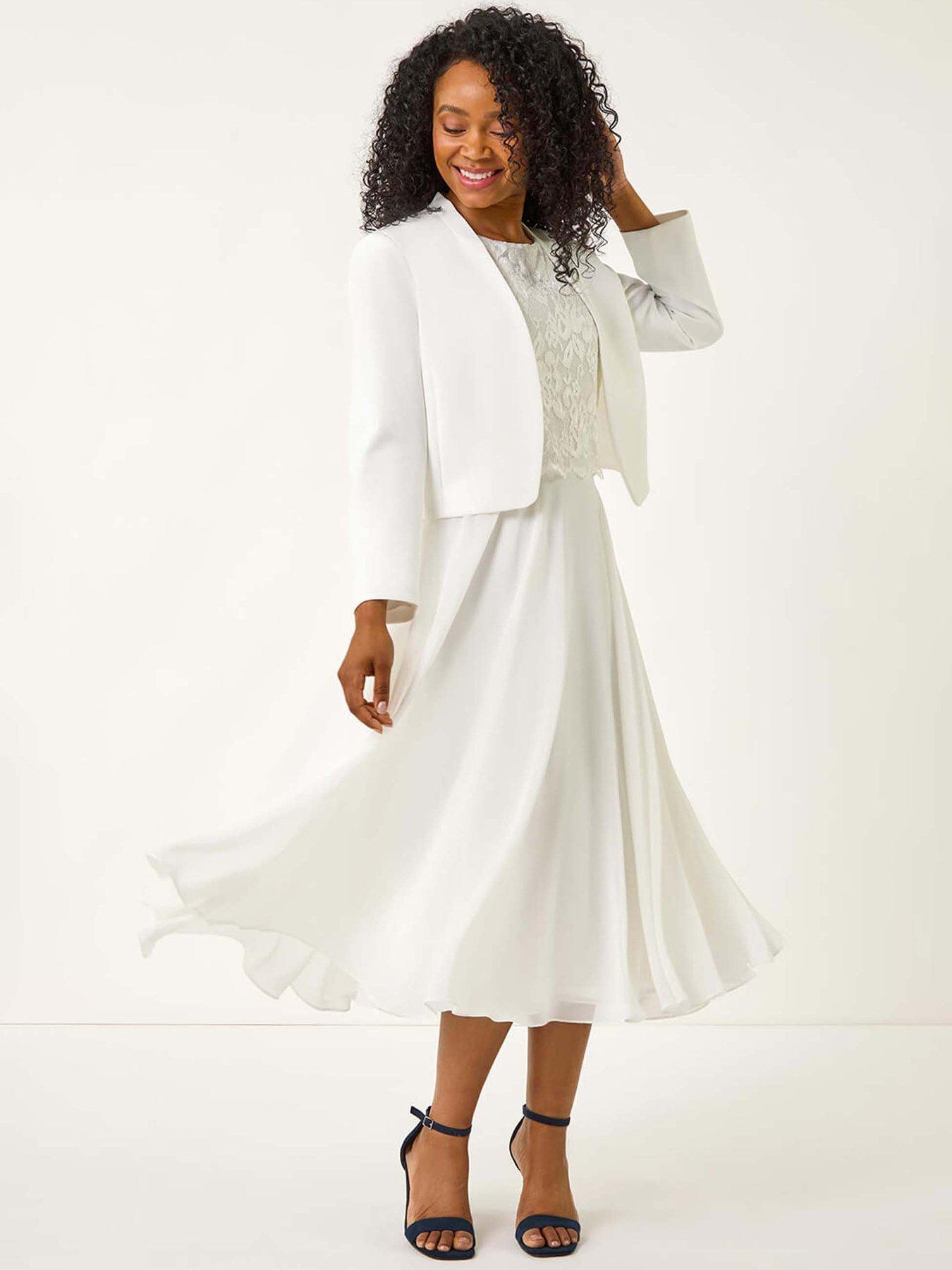  image of roman-petite-stretch-bolero-jacket-ivory