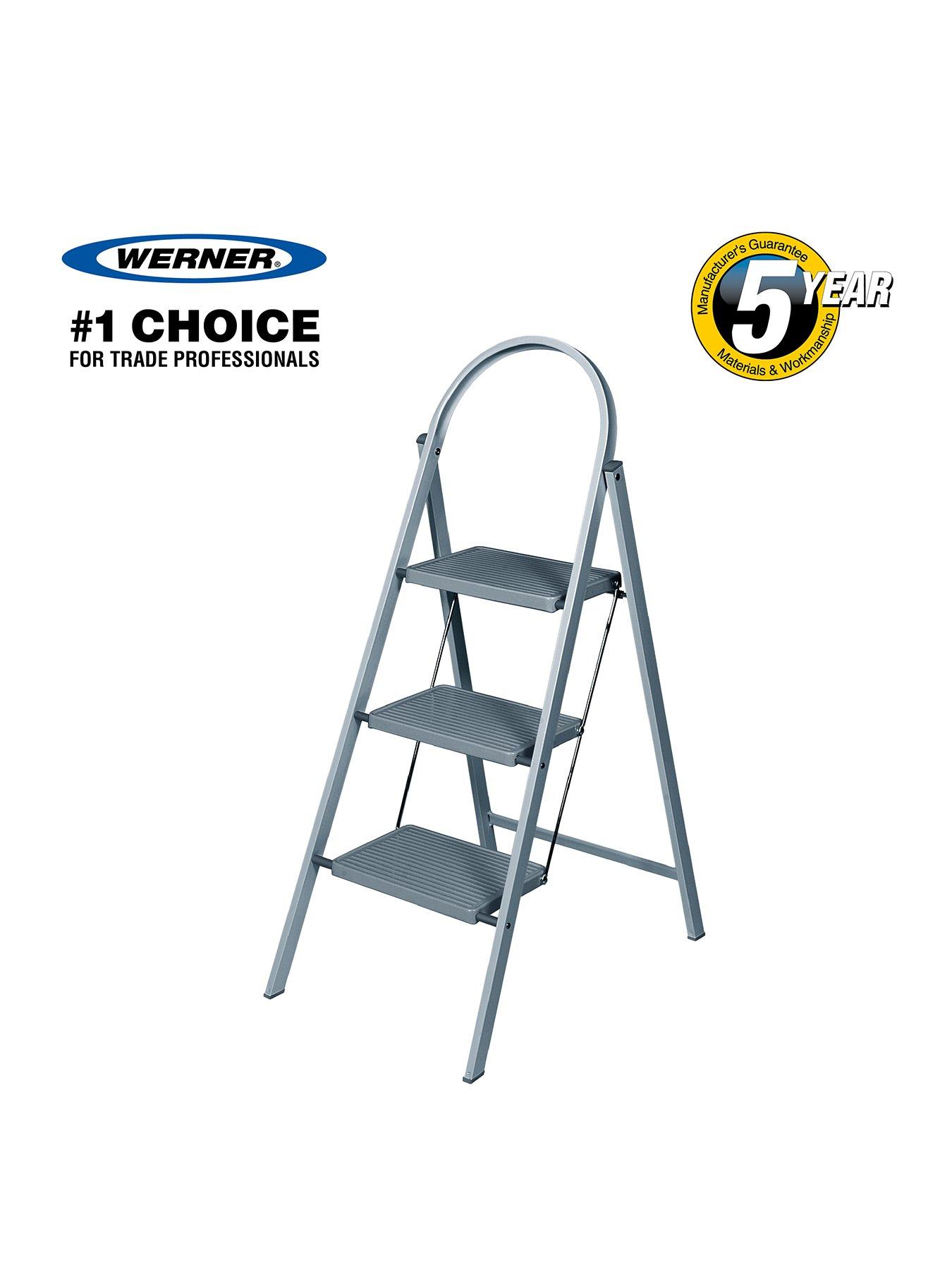 undefined 12753 Werner Handy Step Stool 3 Step - Grey