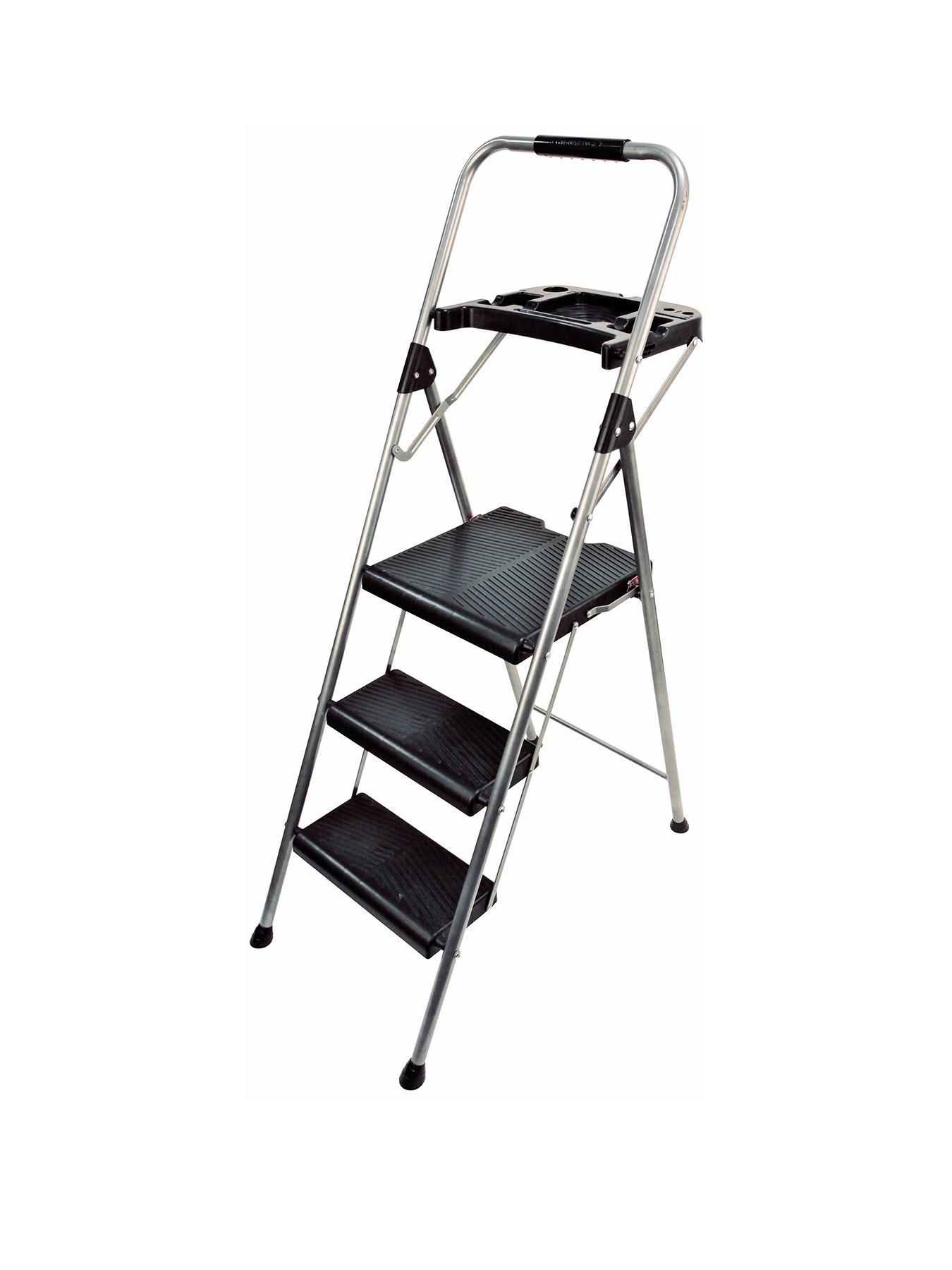 undefined 22497 Werner Sure Grip Comfort Step Stool with Tool Tray 3 Step