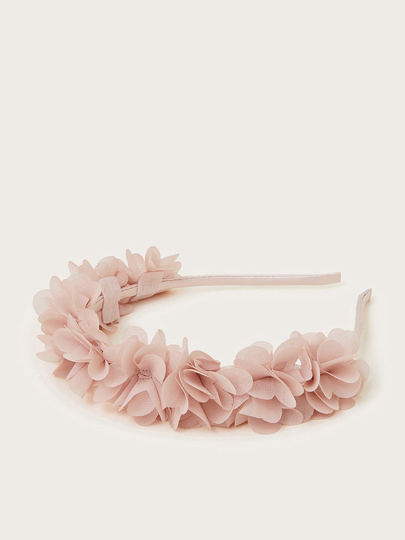 undefined Girls Bridesmaid Pom Aliceband - Pink