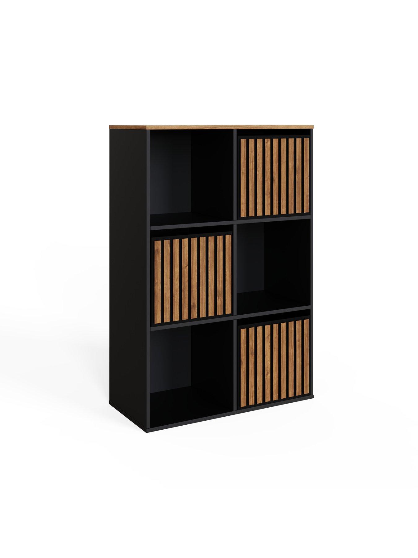 Image 3 of 7 of GFW Kube 2 x&nbsp;3 Storage Unit - Black/walnut