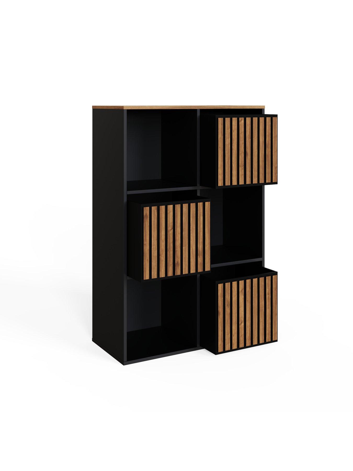 Image 4 of 7 of GFW Kube 2 x&nbsp;3 Storage Unit - Black/walnut