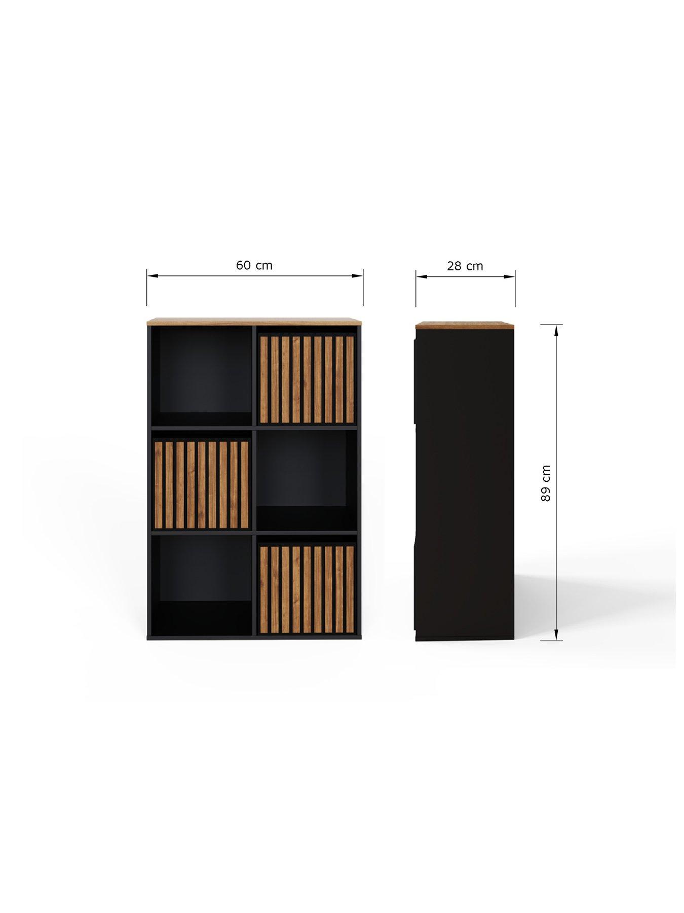 Image 7 of 7 of GFW Kube 2 x&nbsp;3 Storage Unit - Black/walnut