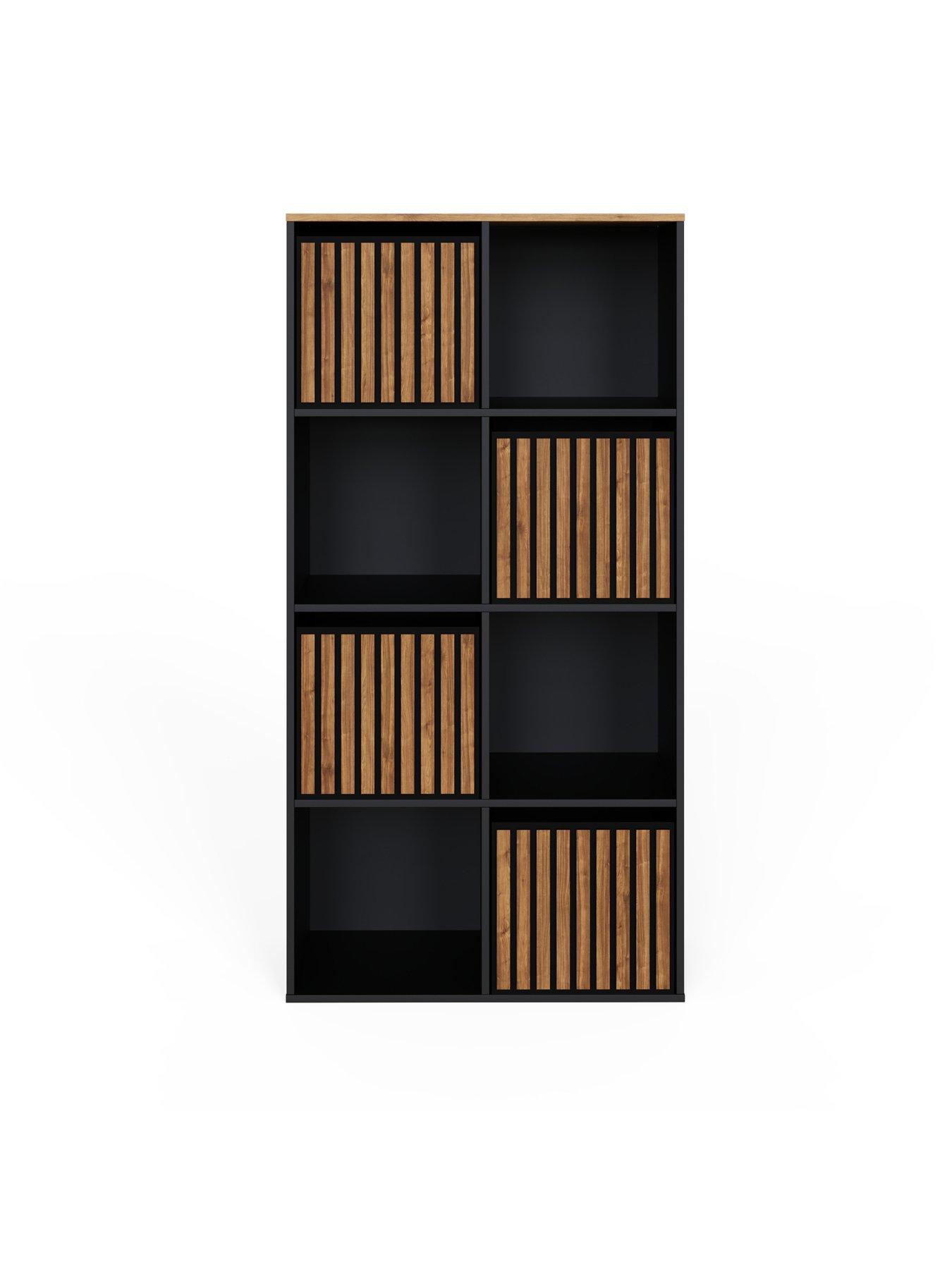 Image 3 of 7 of GFW Kube 2 x&nbsp;4 Storage Unit - Black/Walnut