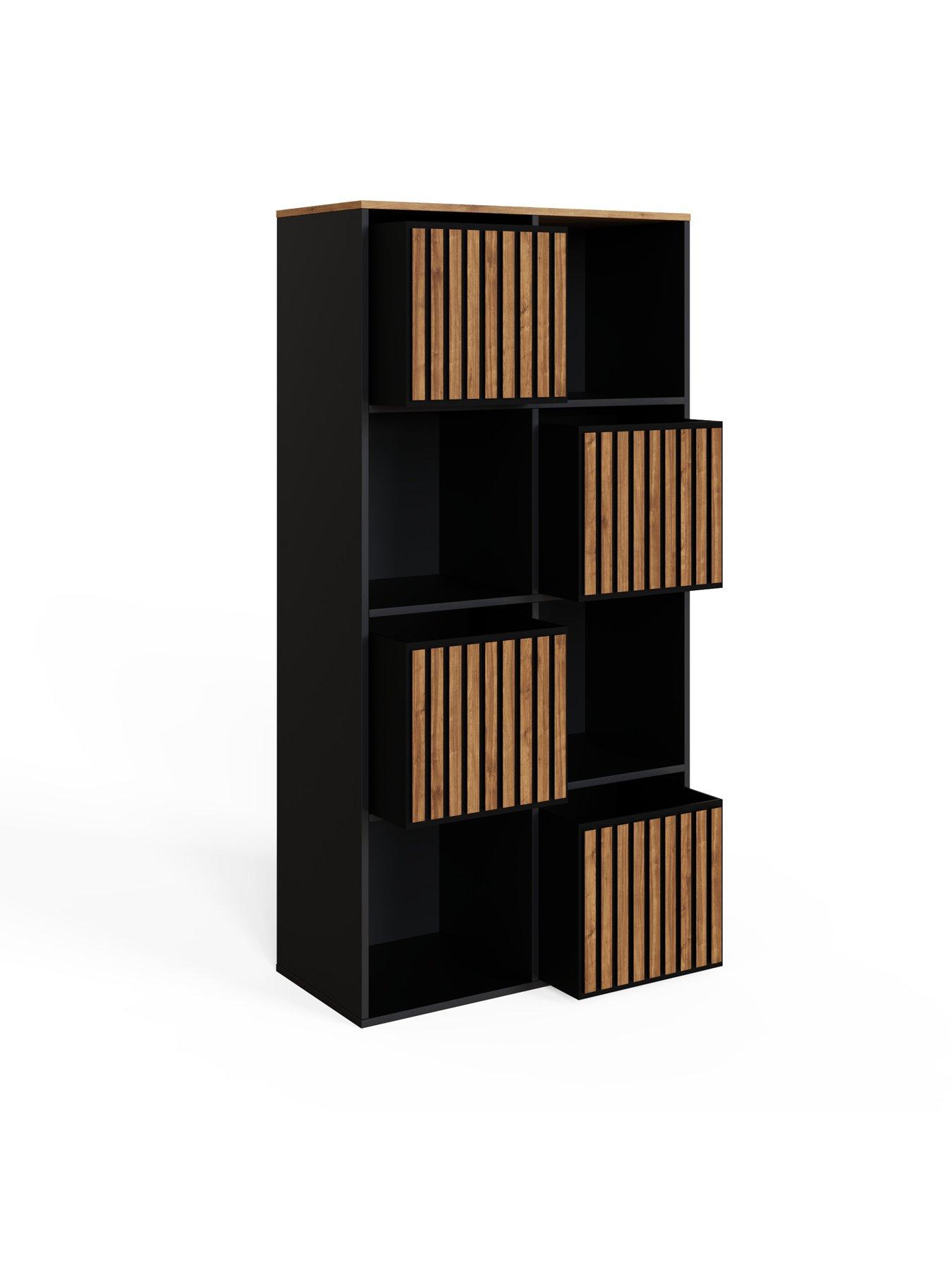 Image 4 of 7 of GFW Kube 2 x&nbsp;4 Storage Unit - Black/Walnut
