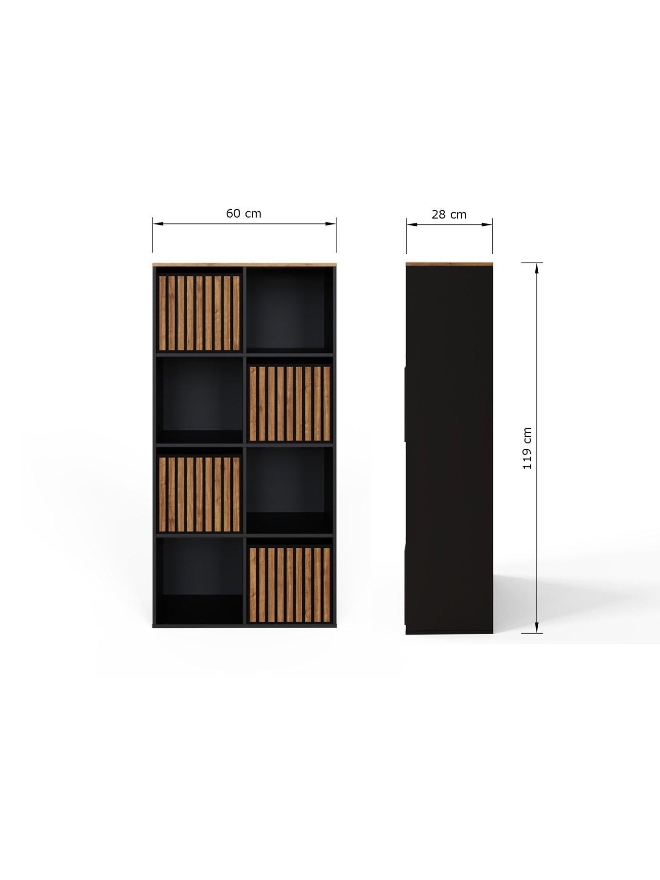 Image 7 of 7 of GFW Kube 2 x&nbsp;4 Storage Unit - Black/Walnut