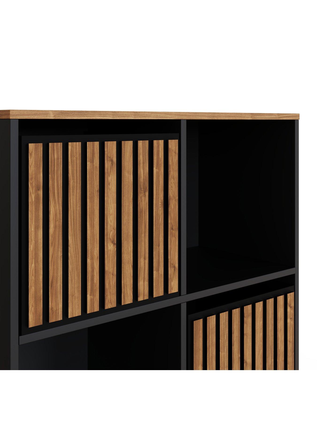 Image 6 of 7 of GFW Kube 2 x 2 Storage Unit&nbsp;- Black/Walnut