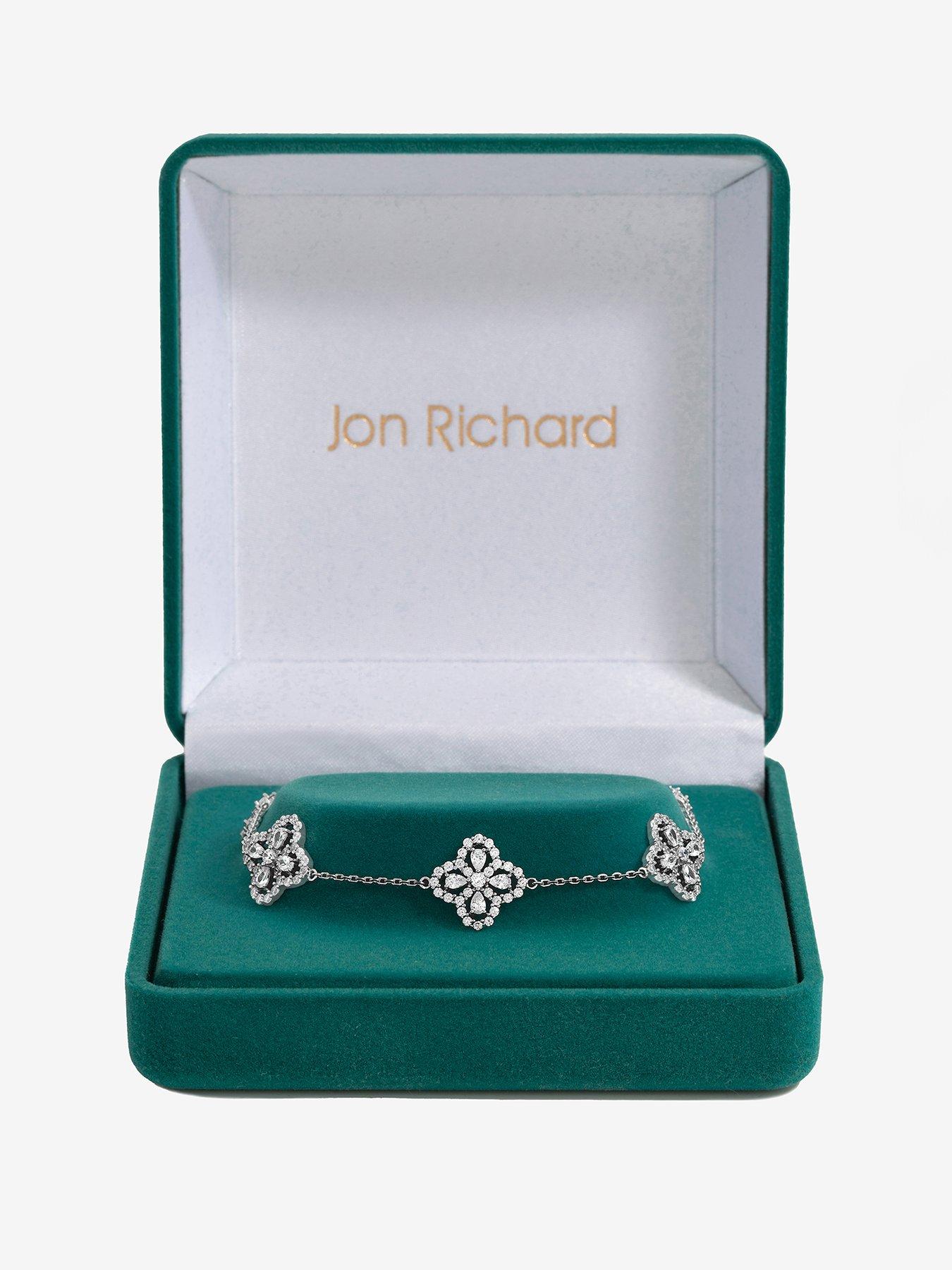 undefined Rhodium Plated And Cubic Zirconia Clover Bracelet - Gift Box