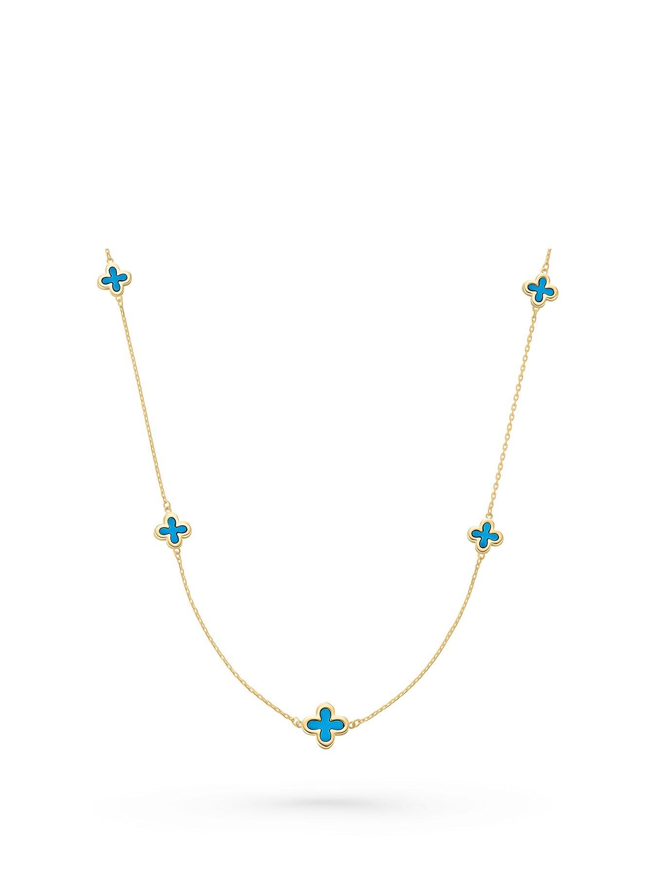 undefined 9Ct Gold Clover Necklace