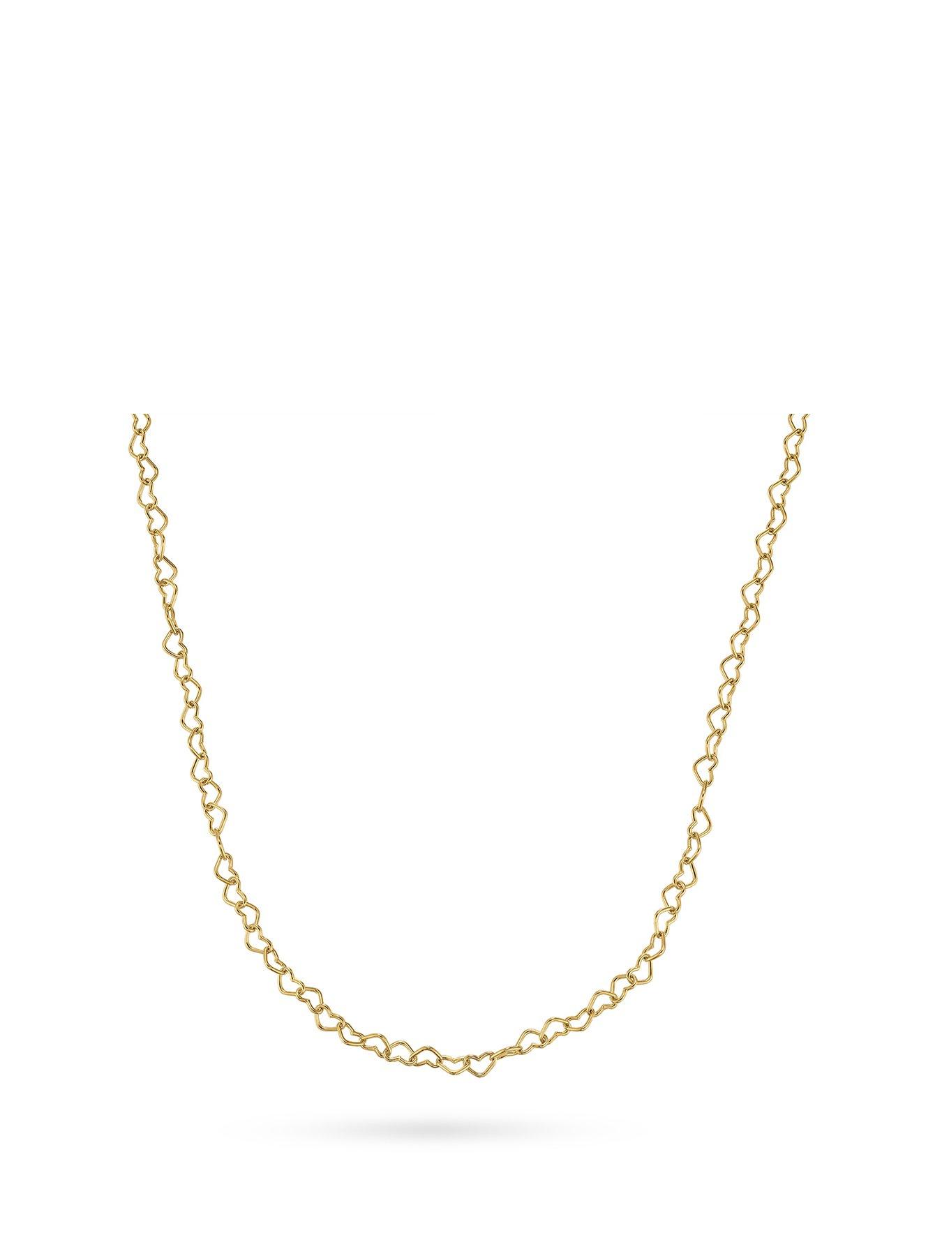 undefined Gold Plated Heart Chain Necklace