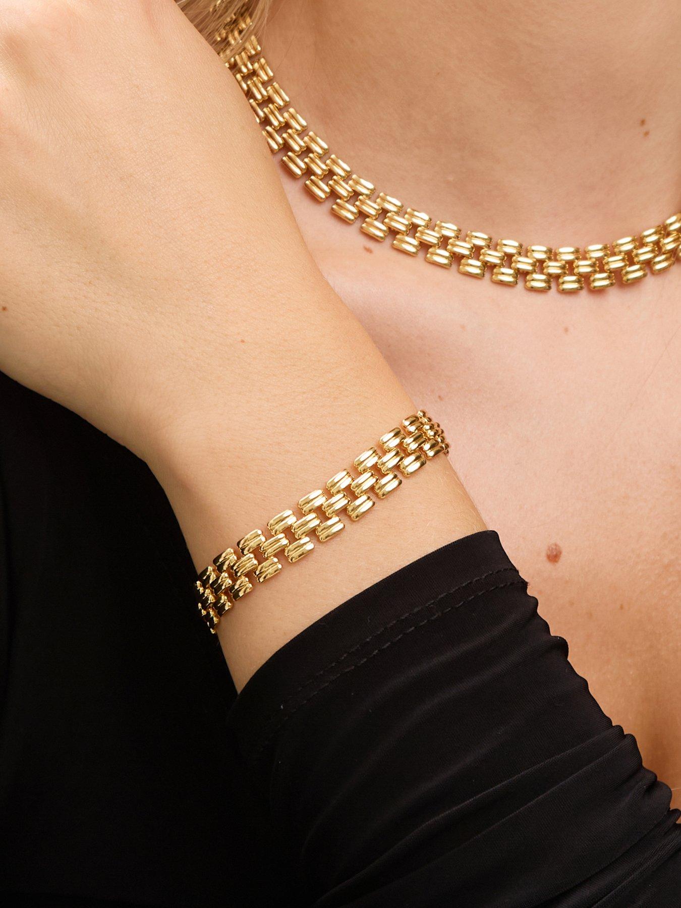 Image 2 of 3 of Jon Richard 18K Gold Plated Gate Chain Bracelet