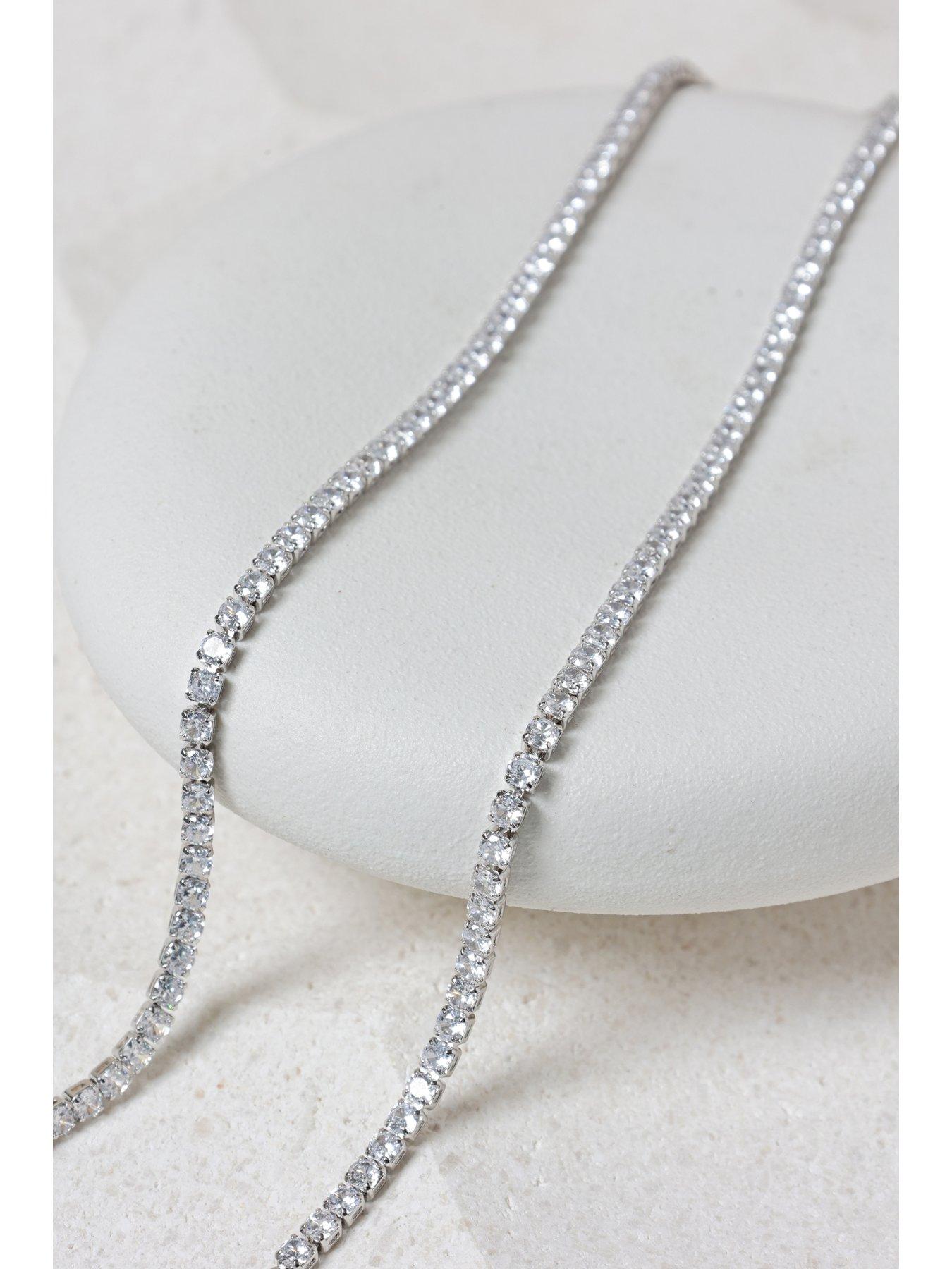 Image 3 of 4 of Jon Richard Rhodium Plated And Cubic Zirconia Round Tennis Bracelet