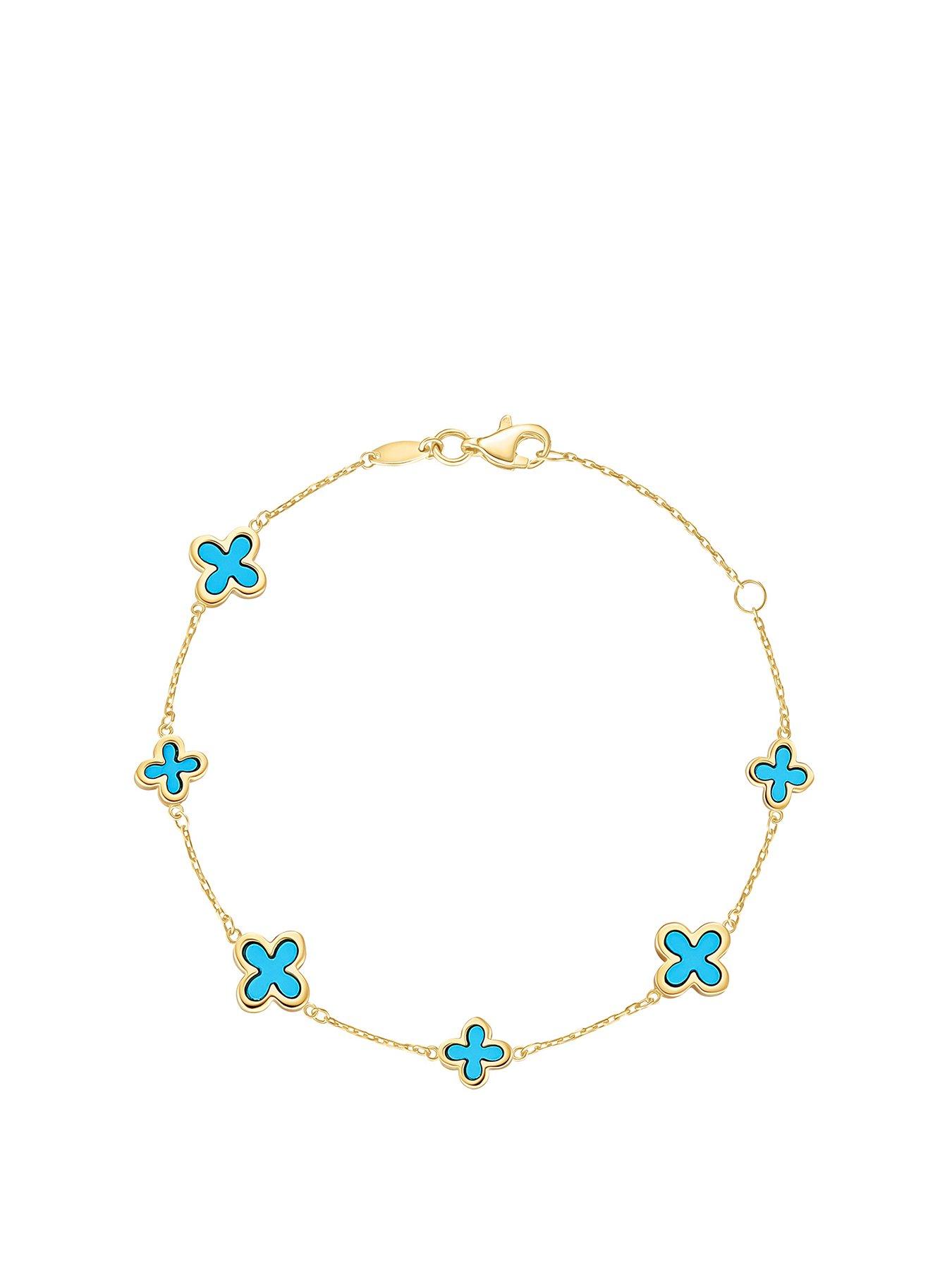 undefined 9Ct Gold Clover Bracelet