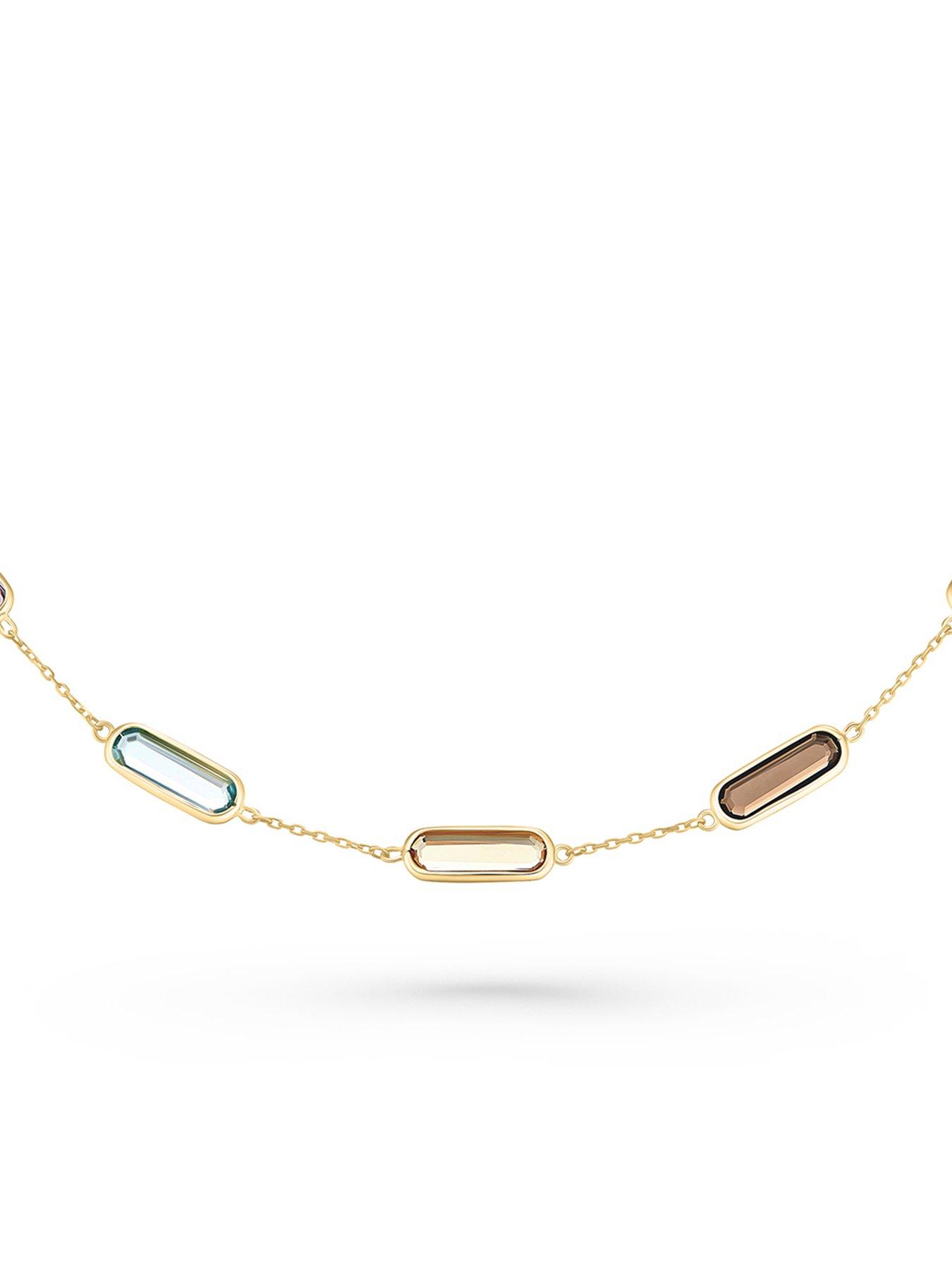  image of beaverbrooks-9ct-gold-multi-coloured-cubic-zirconia-bracelet