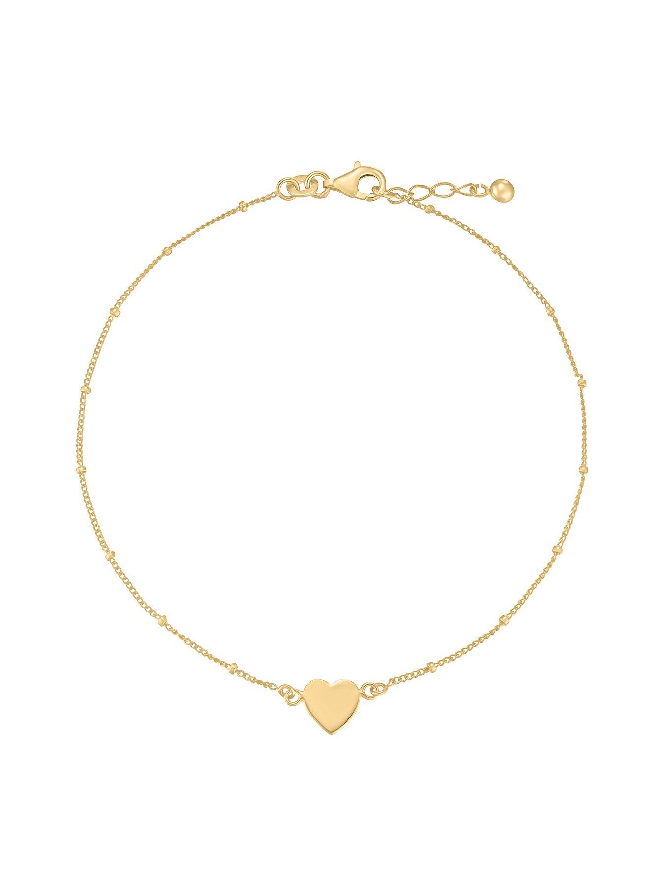 Image 2 of 3 of Beaverbrooks Gold Plated Heart Anklet