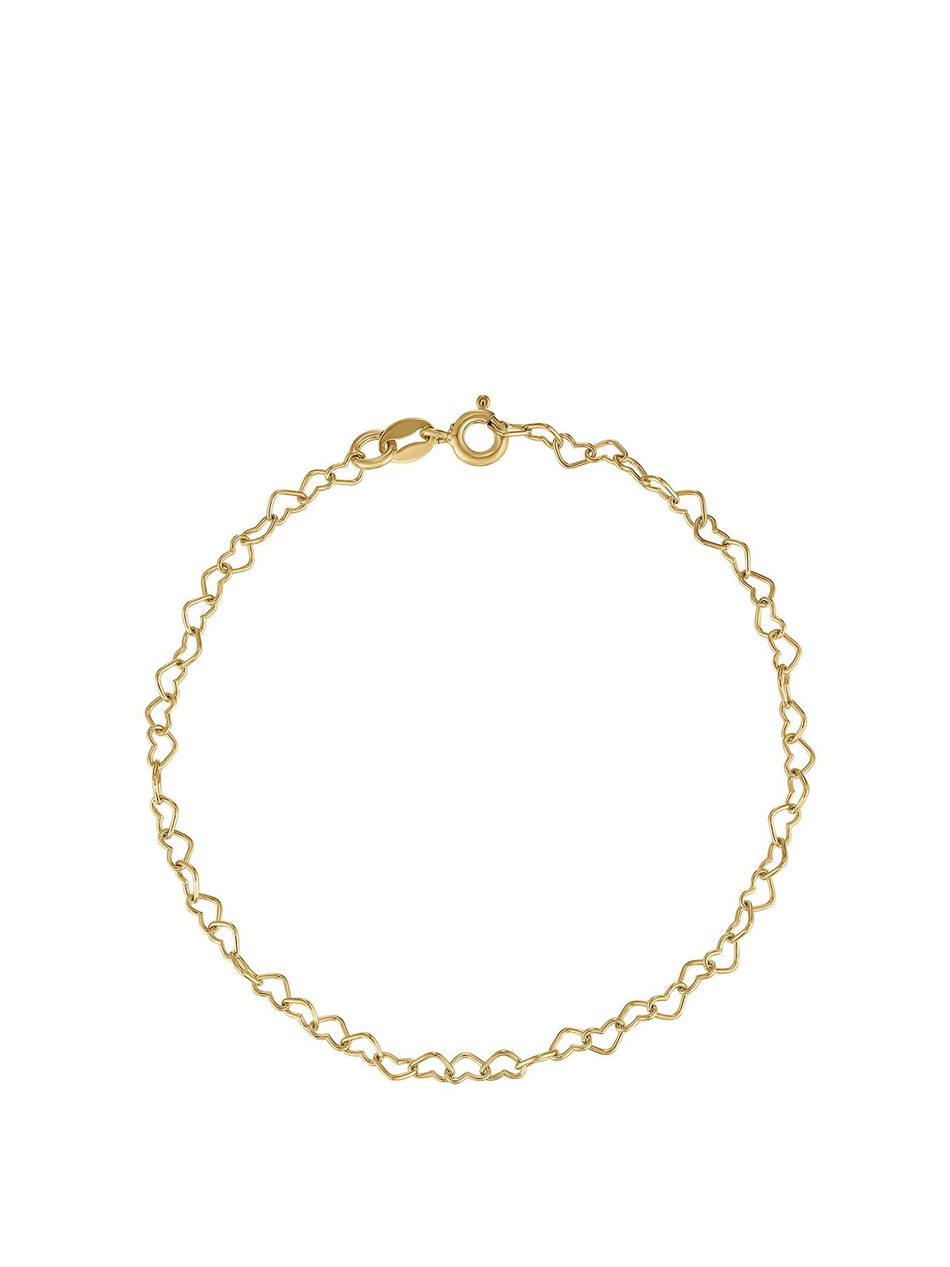 Image 1 of 4 of Beaverbrooks Gold Plated Heart Chain Bracelet