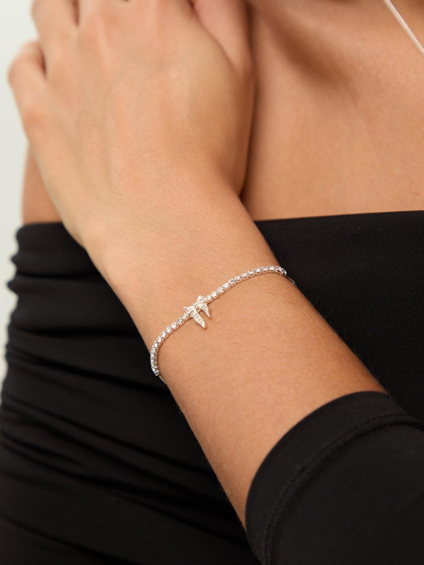 Image 4 of 6 of Jon Richard Silver Plated and Pave Bow Trio Set - Gift Box