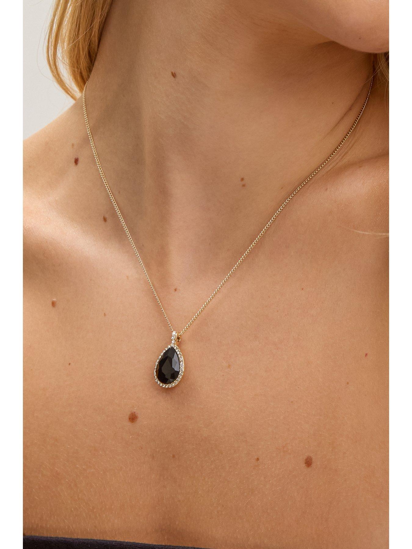 Image 6 of 6 of Jon Richard Gold Plated and Jet Pear Drop Trio Set - Gift Box
