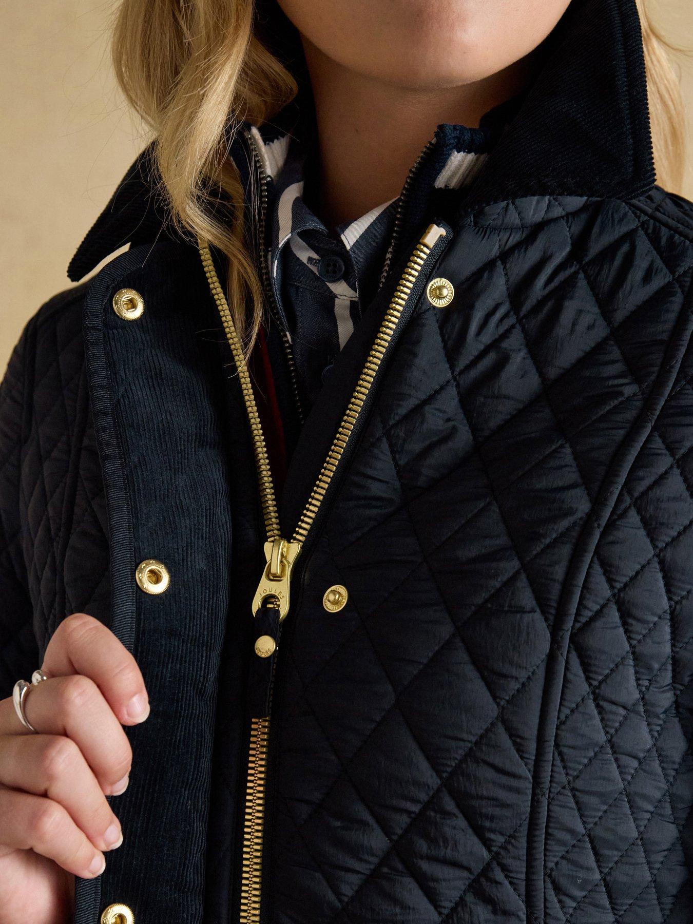  image of joules-showerproof-diamond-quilted-jacket-navy