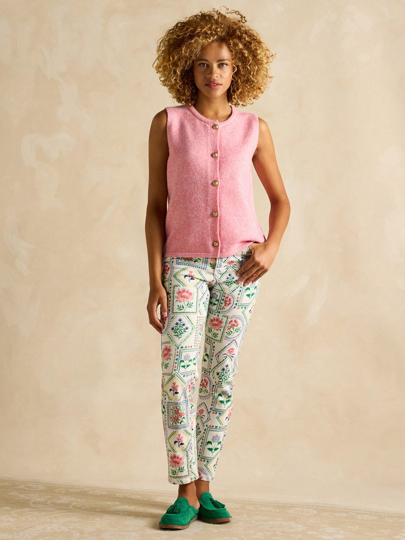 Image 3 of 5 of Joules Button Through Knitted Vest - Pink