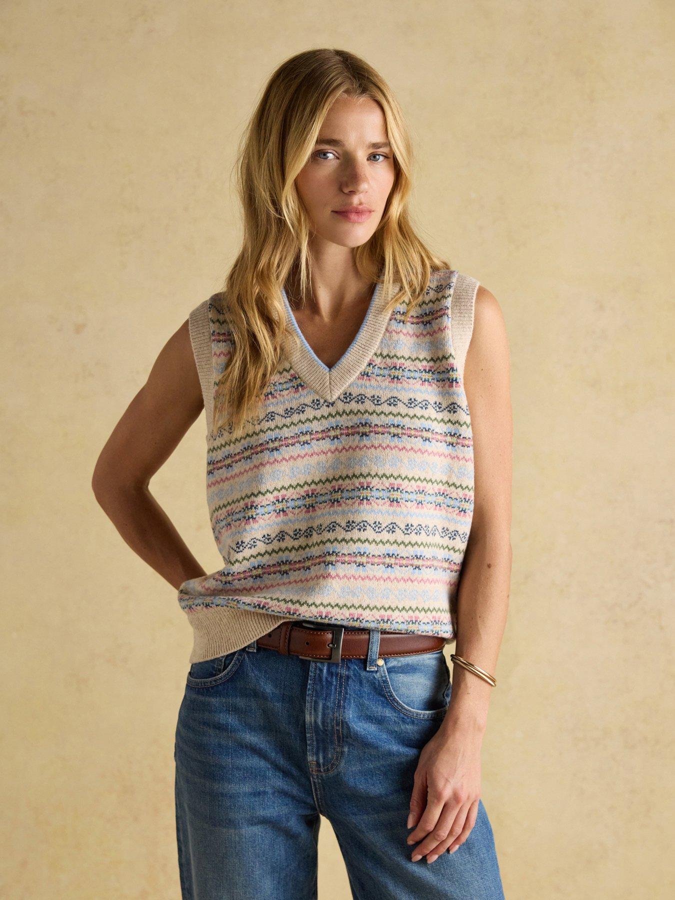 joules-v-neck-fairisle-cotton-rich-vest-cream