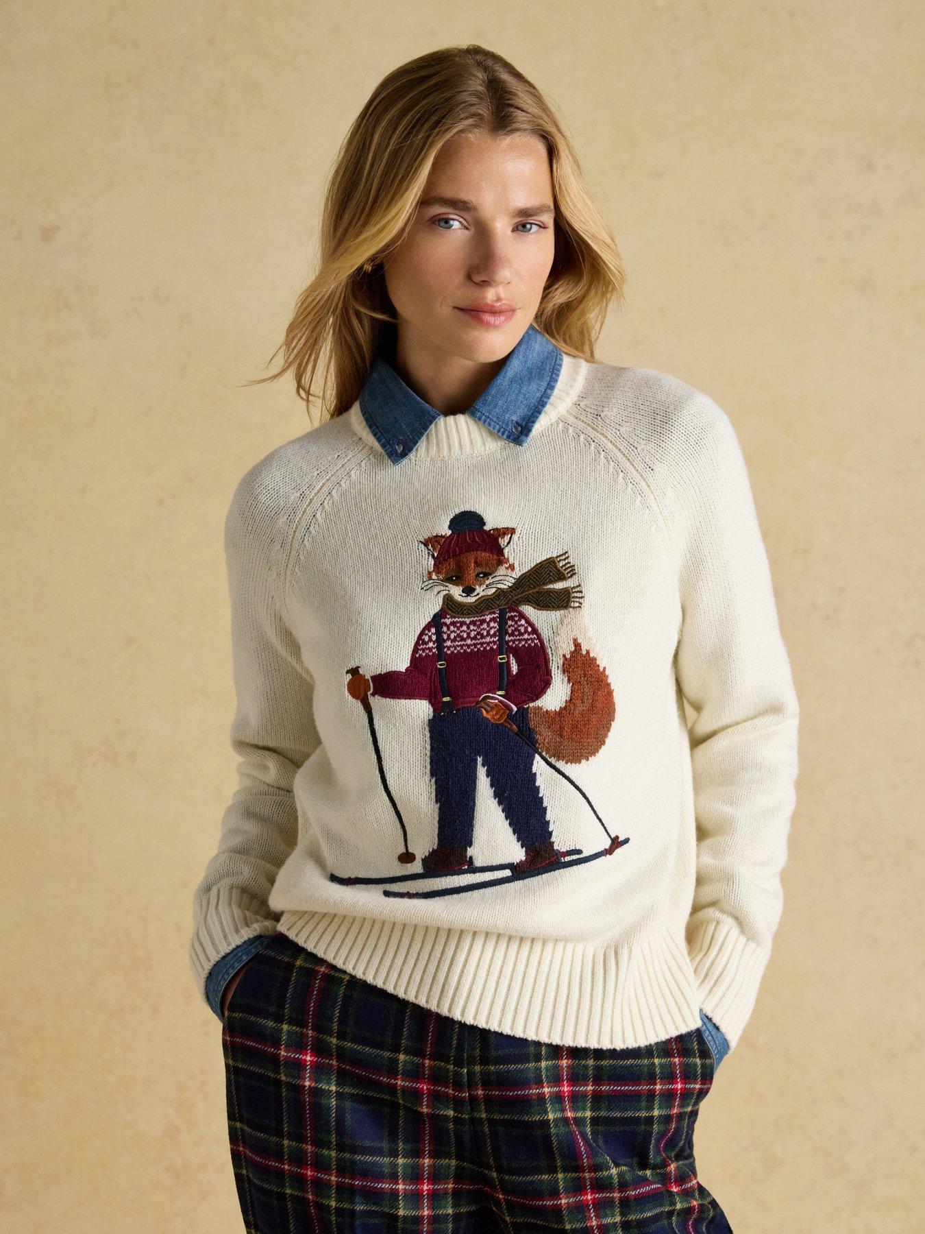front image of joules-intarsia-jumper-cream