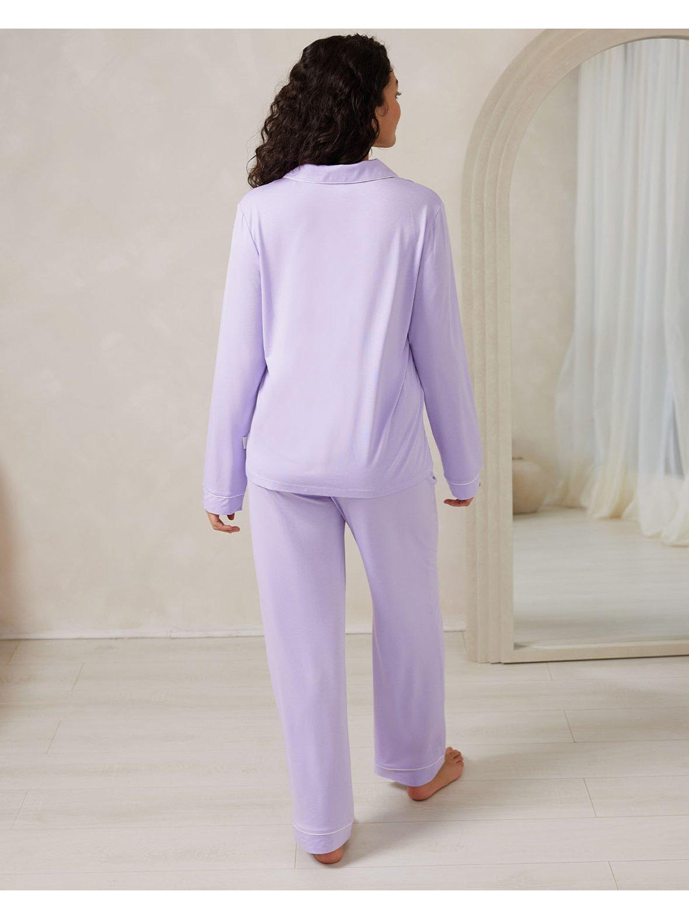 Image 2 of 5 of CHELSEA PEERS Chelsea Peers Long Button Up Set - Lilac