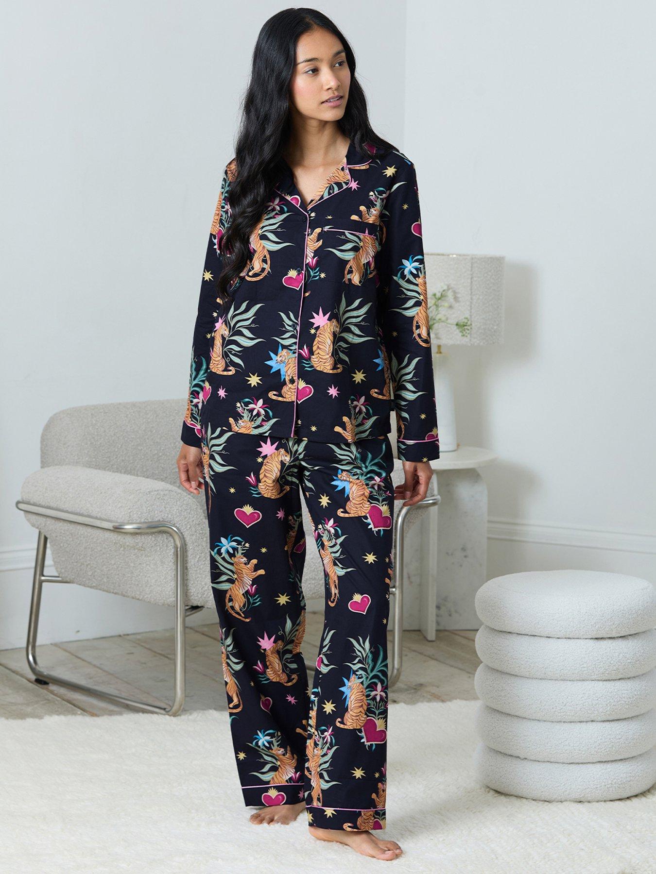 undefined Long Button Up Set - Navy