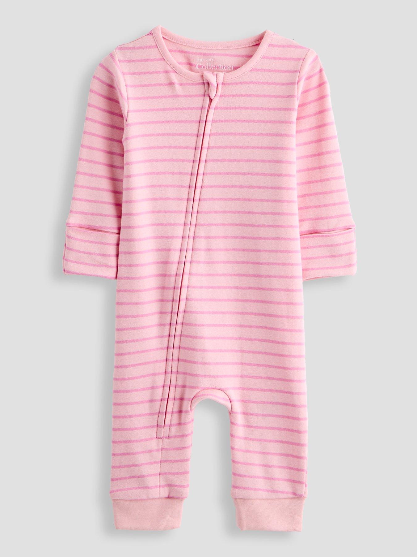  image of the-very-collection-3-pack-printed-sleepsuits-pink