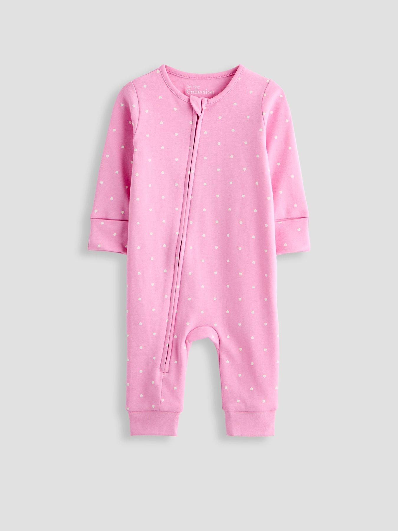  image of the-very-collection-3-pack-printed-sleepsuits-pink