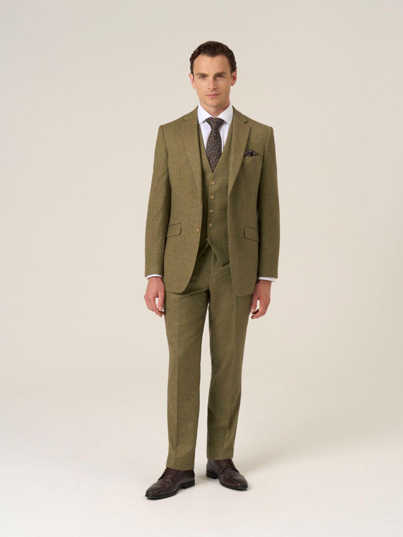  image of skopes-fox-sage-wool-blend-waistcoat-green