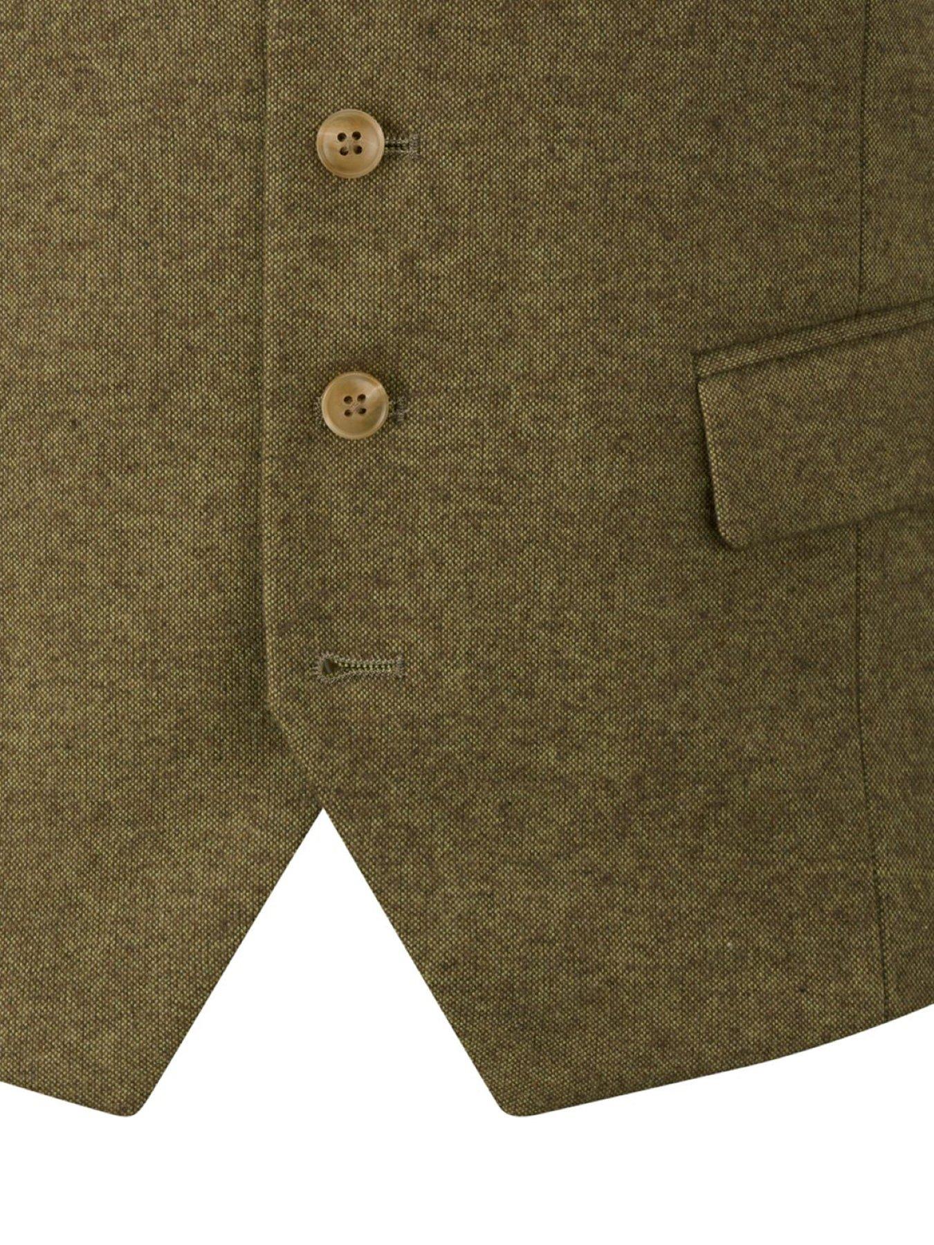  image of skopes-fox-sage-wool-blend-waistcoat-green