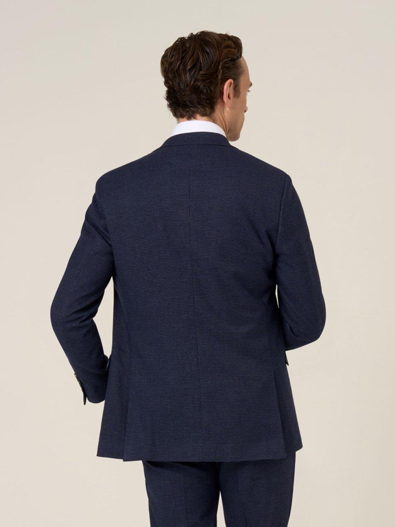  image of skopes-tailored-fit-boyd-puppytooth-suit-jacket-navy