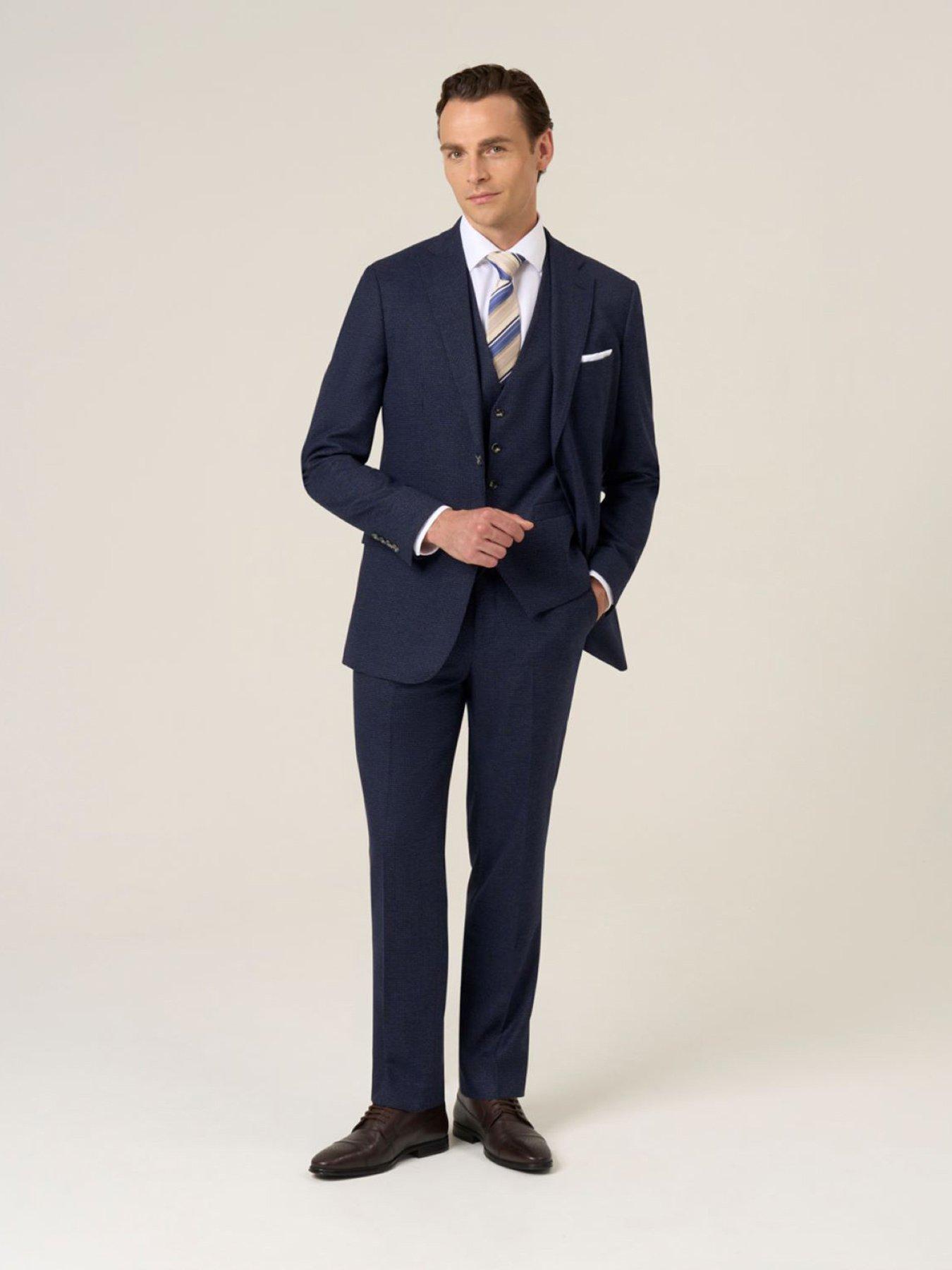  image of skopes-tailored-fit-boyd-puppytooth-suit-jacket-navy