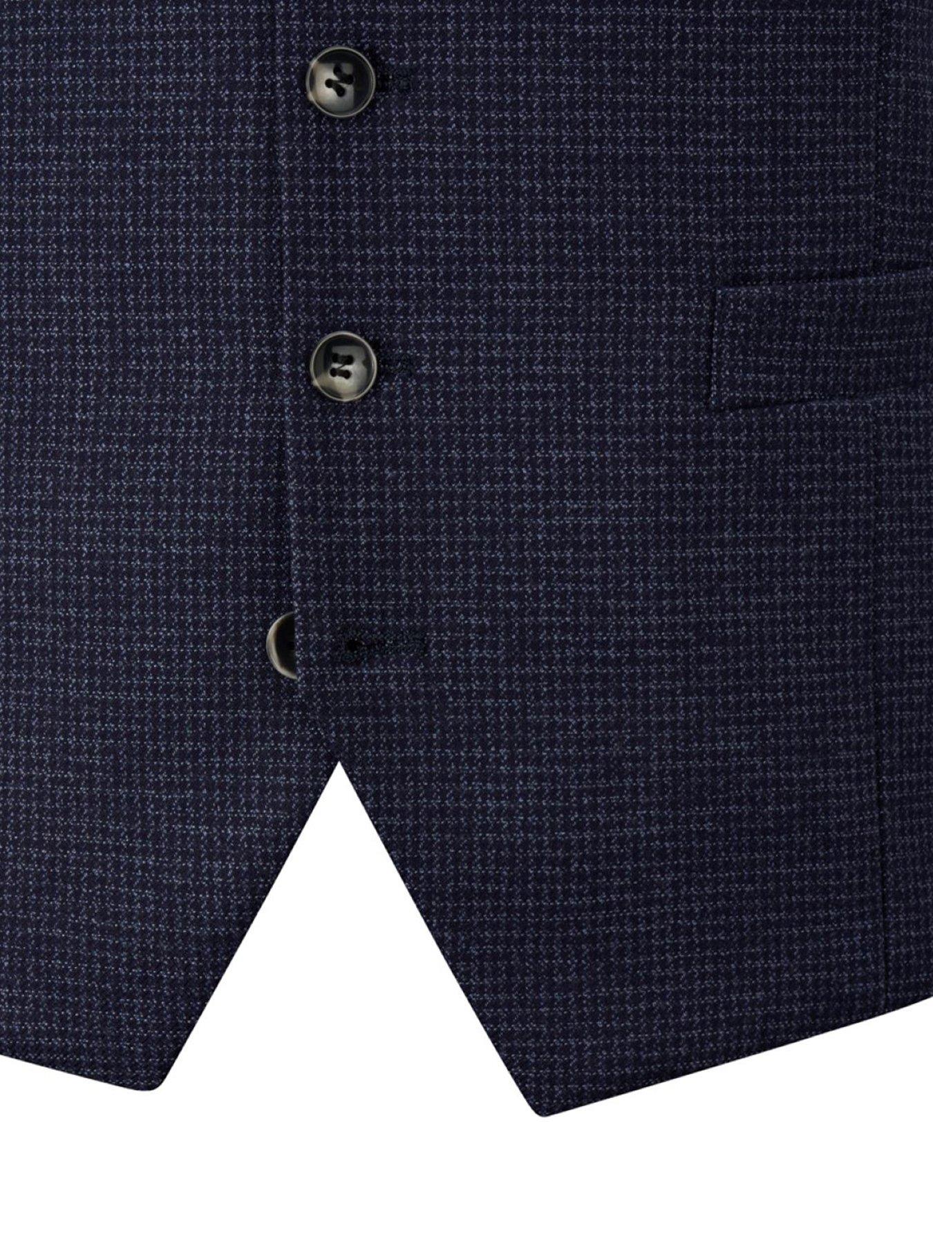  image of skopes-boyd-puppytooth-waistcoat-navy