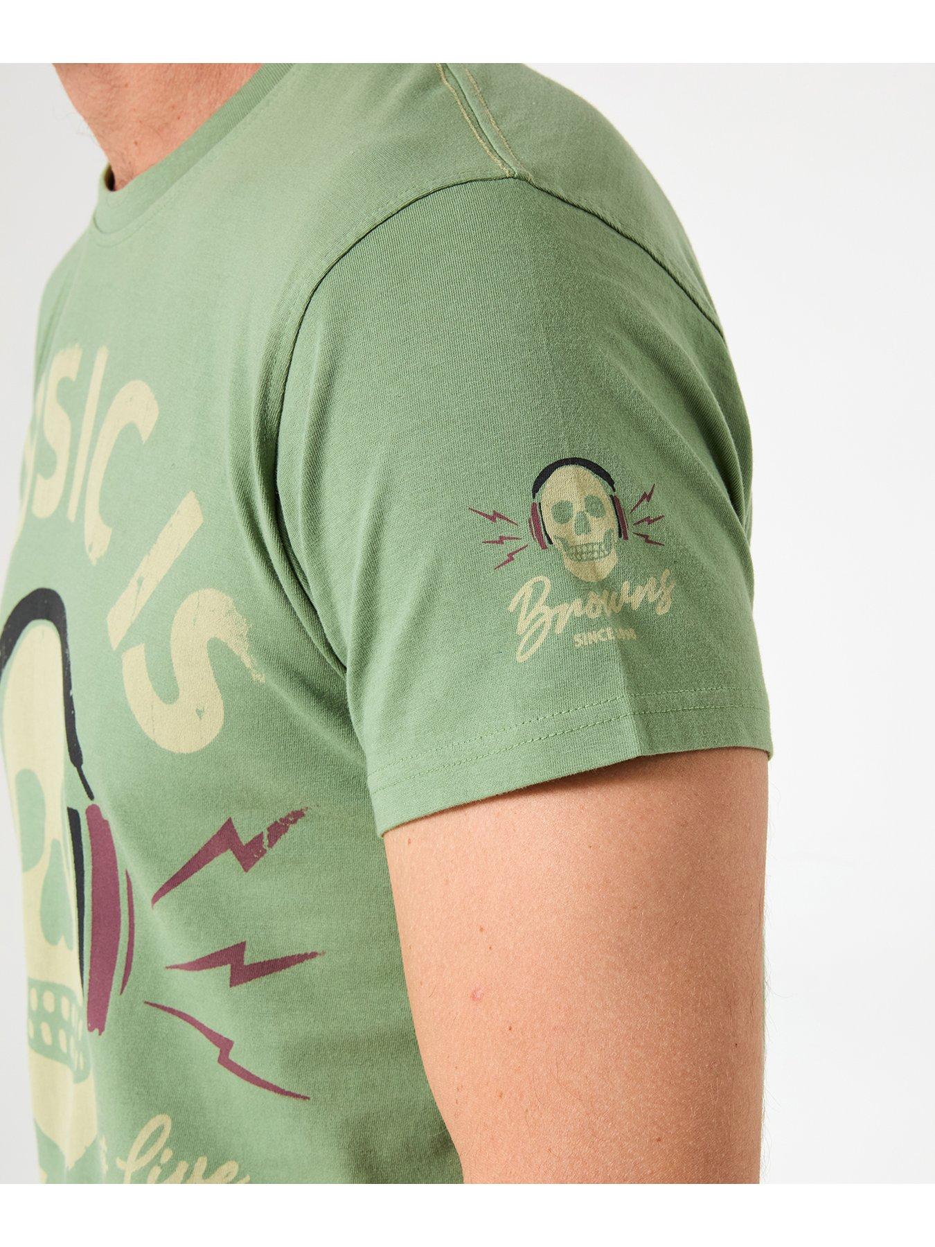 Image 3 of 6 of Joe Browns Skull Music T Shirt - Green