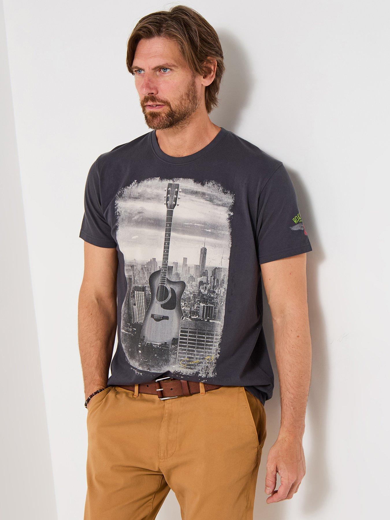 undefined Guitar Skyline T Shirt - Blue