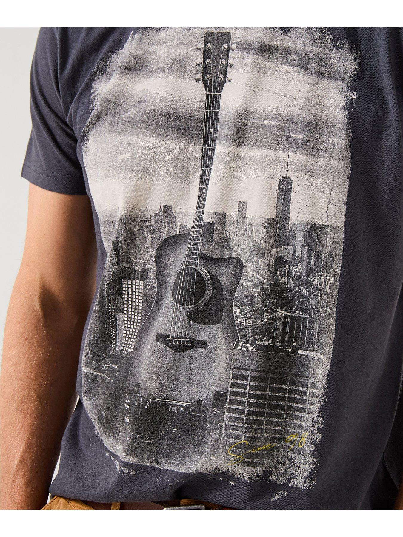 Image 2 of 6 of Joe Browns Guitar Skyline T Shirt - Blue