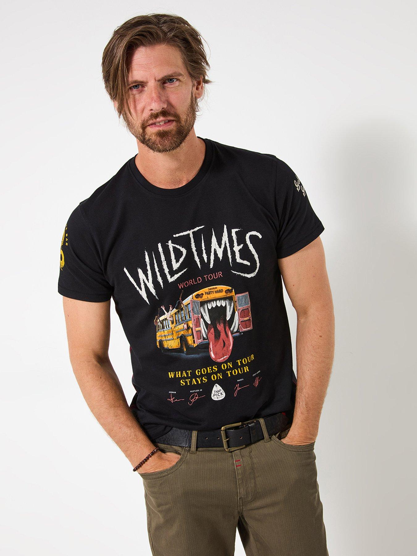 undefined Tour Bus Retro T-Shirt - Black