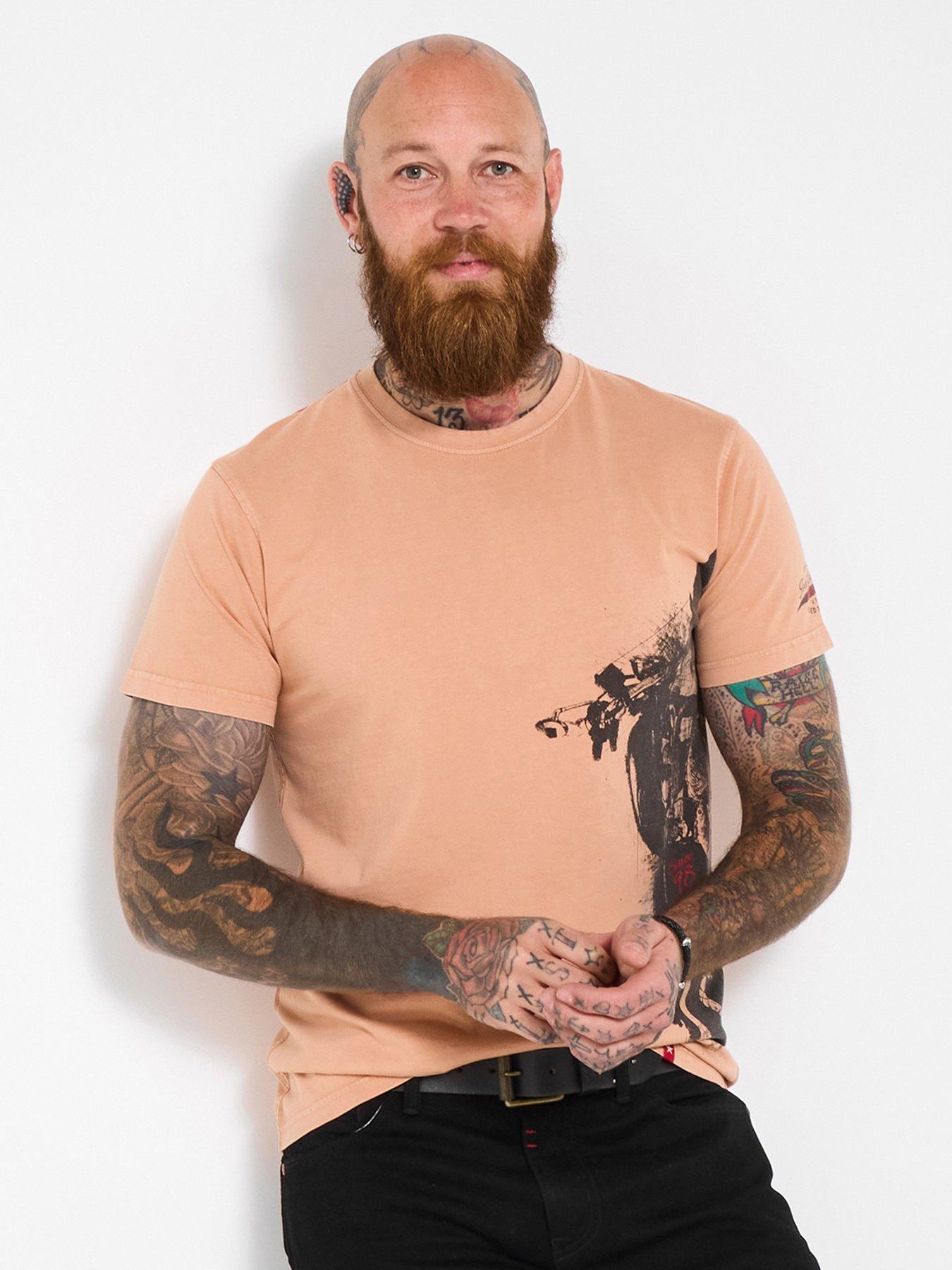Image 1 of 5 of Joe Browns Bold Biker GraphicT-Shirt - Beige