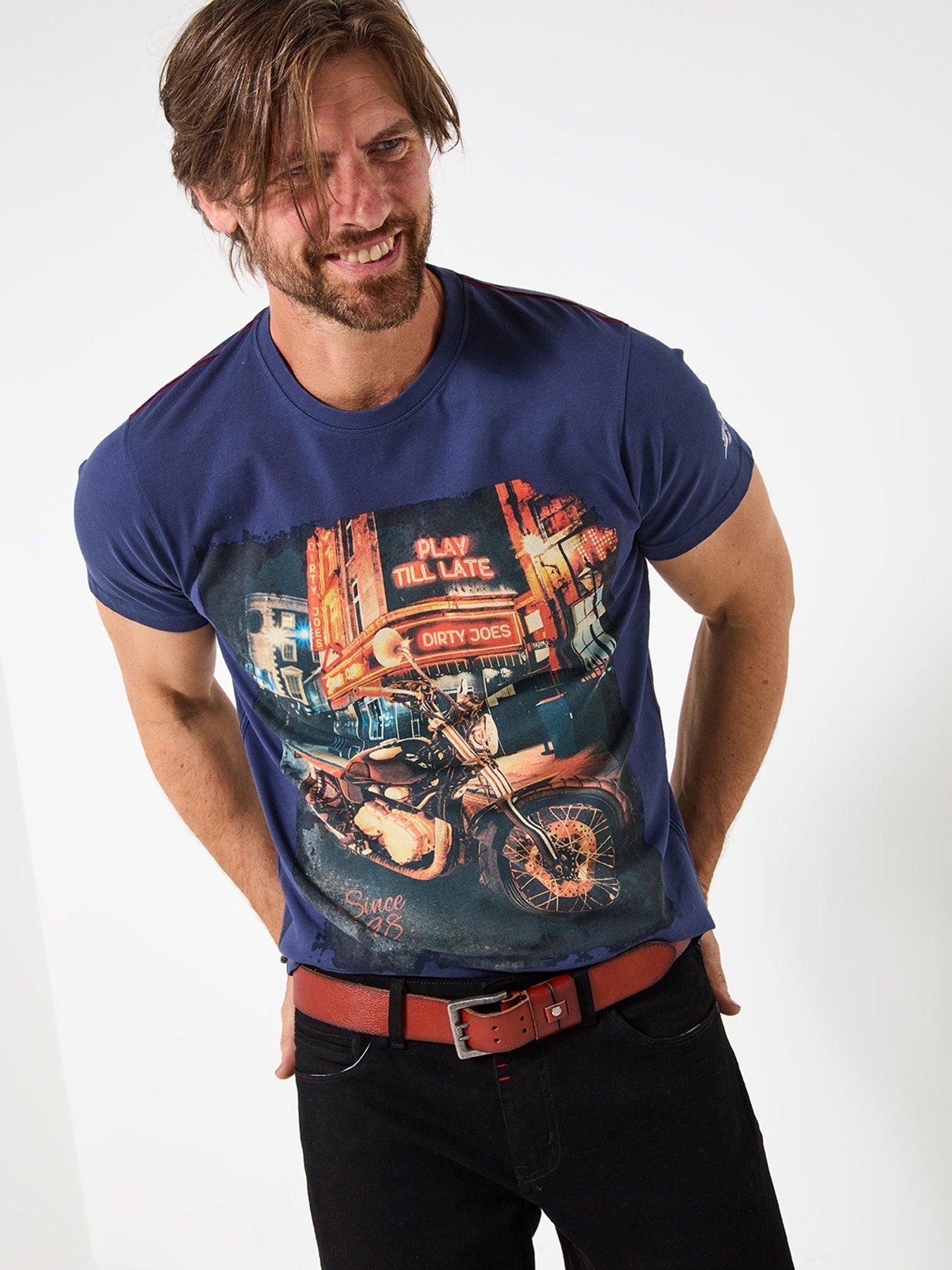 Image 1 of 6 of Joe Browns Biker Graphic T Shirt - Blue